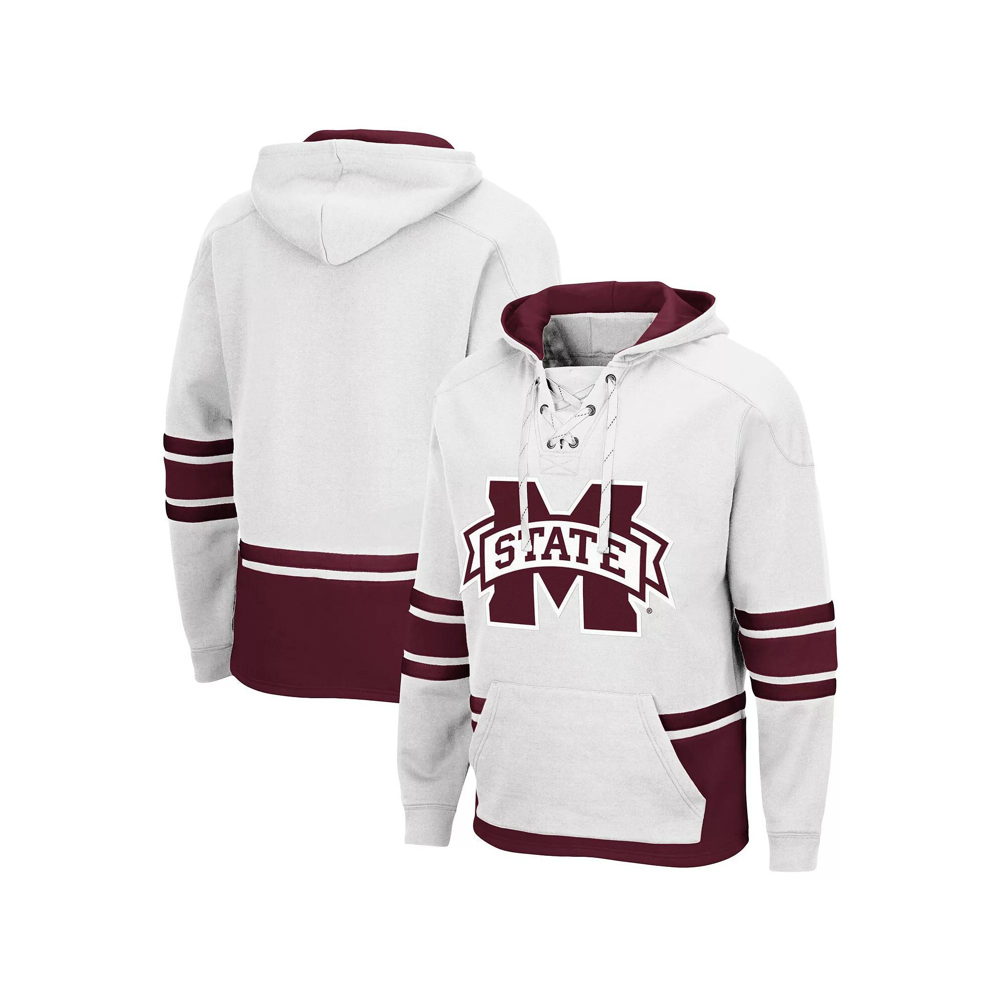 Men's Colosseum White Nebraska Huskers Lace Up 3.0 Pullover Hoodie, Size: Medium Product Image