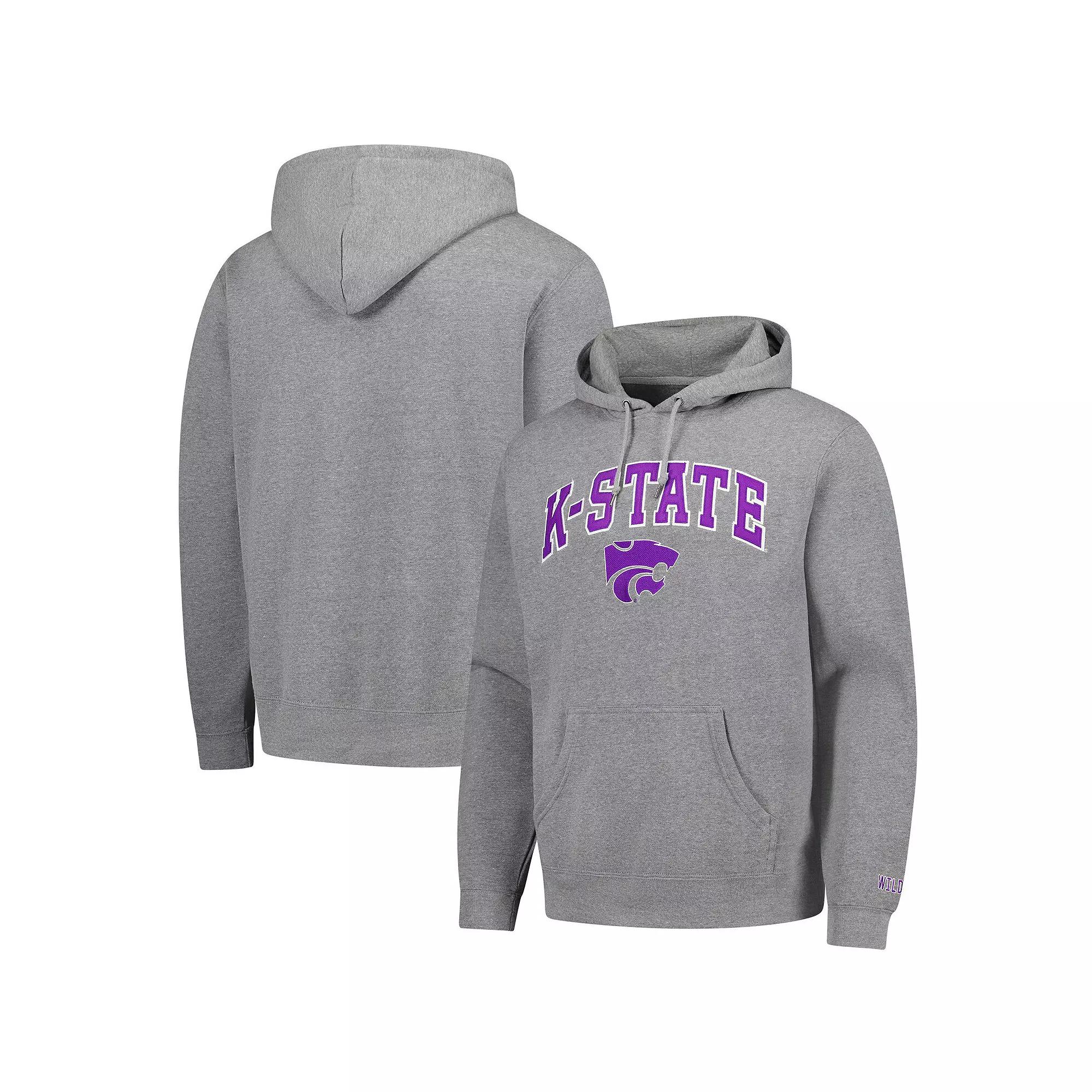 Men's  Gray Kansas State Wildcats Foundation Fleece Pullover Hoodie, Size: XL, Grey Product Image