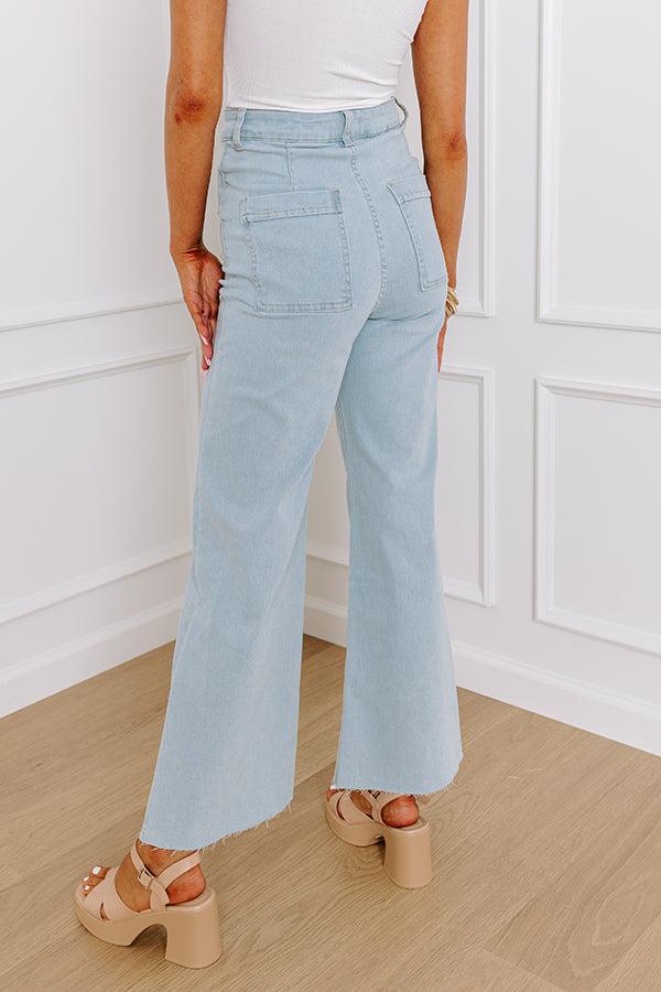 The Adriana High Waist Wide Leg Jean in Light Wash Product Image