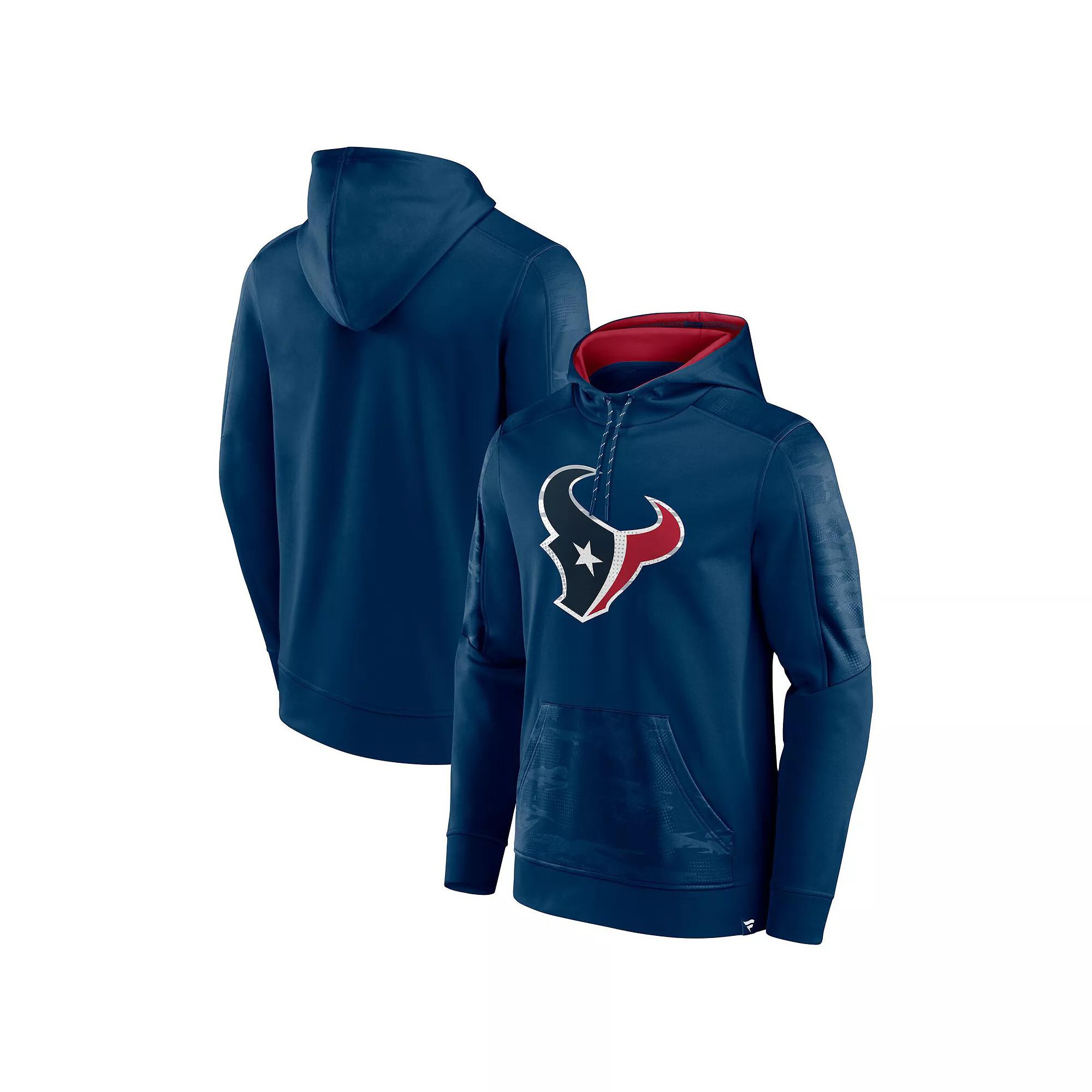 Men's Fanatics Branded Navy Houston Texans On The Ball Pullover Hoodie,  Product Image