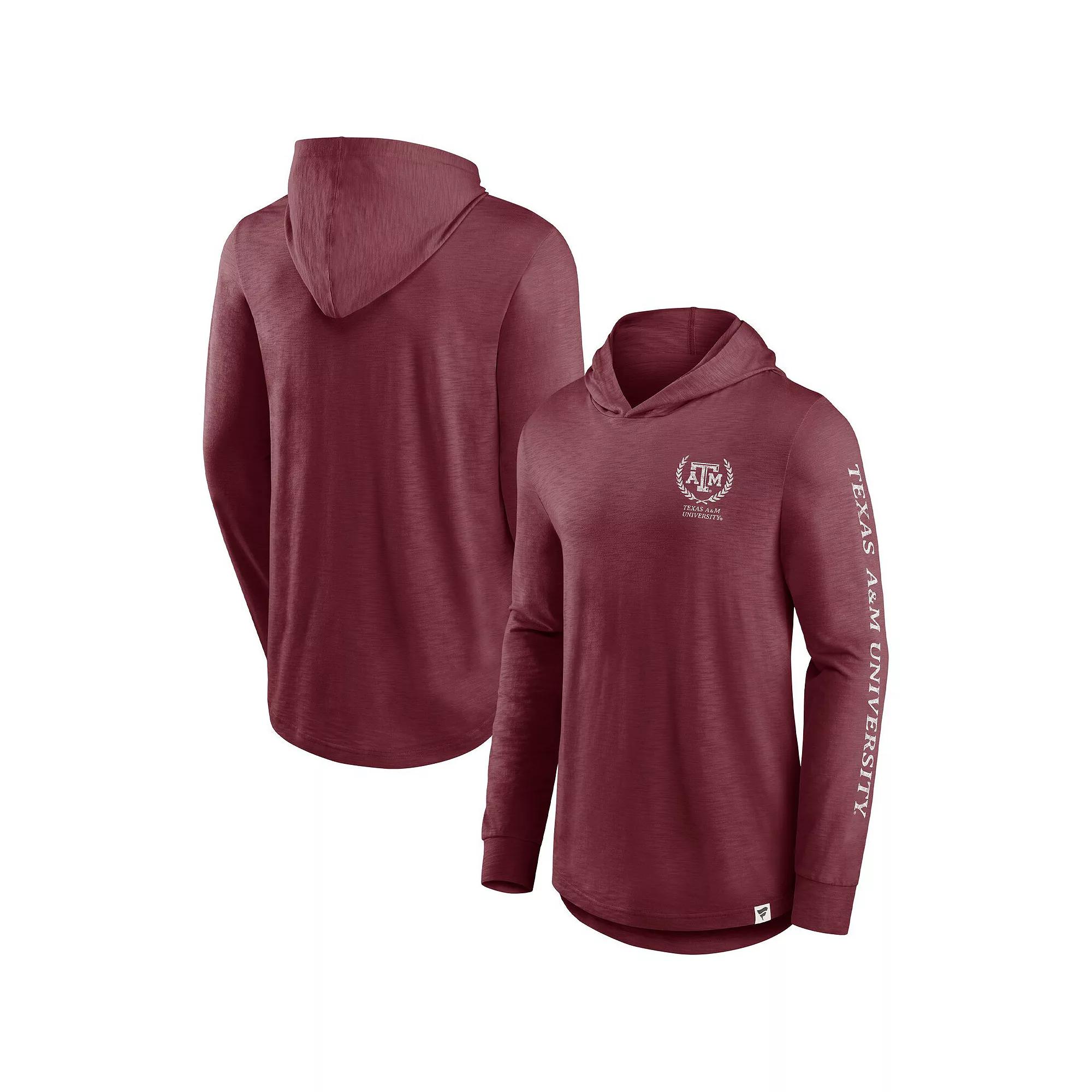 Mens Fanatics Branded Maroon Texas A&M Aggies Photo Finish Hoodie Long Sleeve T-Shirt Product Image