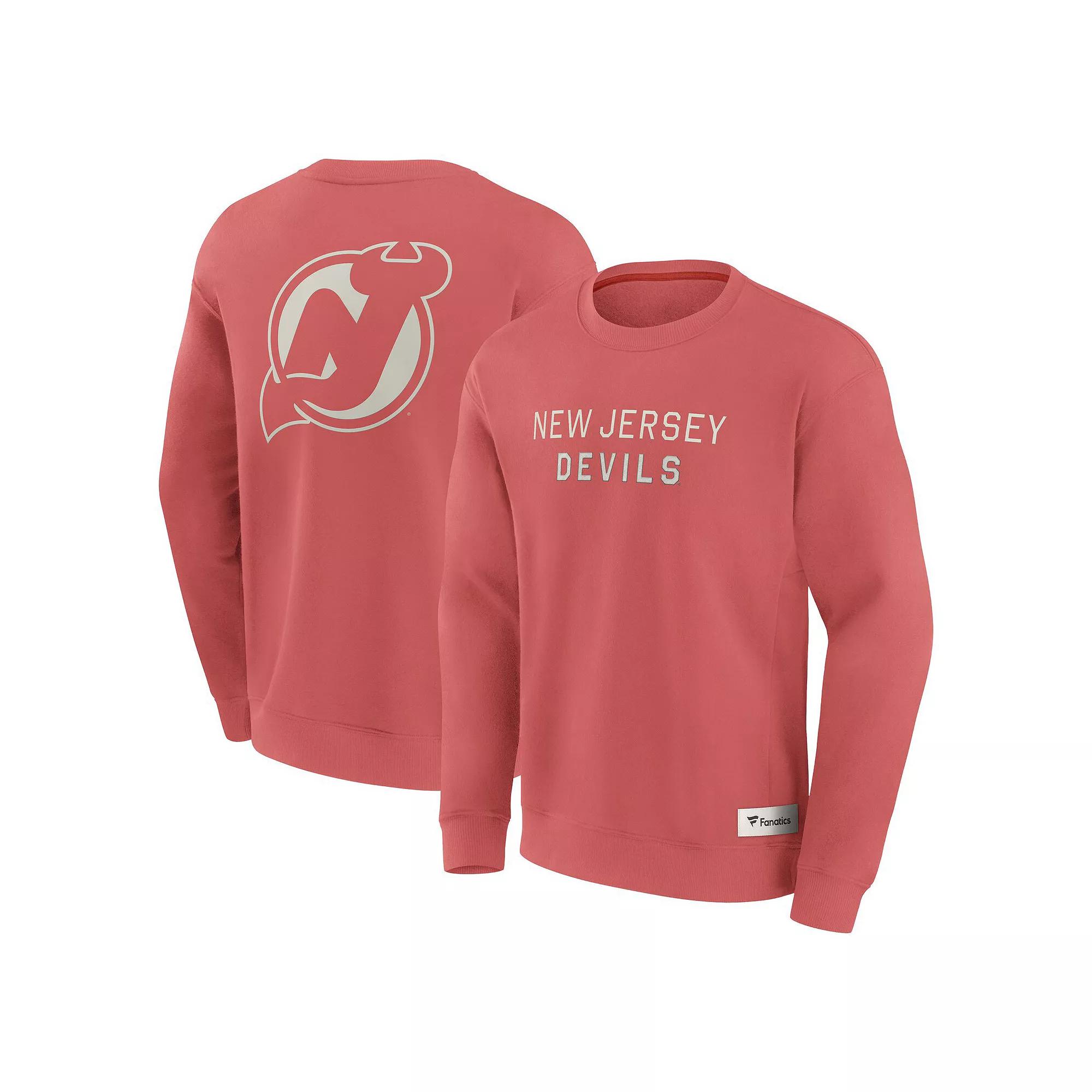 Men's Fanatics Red New Jersey Devils Elements Future Ground Lettering Pullover Sweatshirt,  Product Image