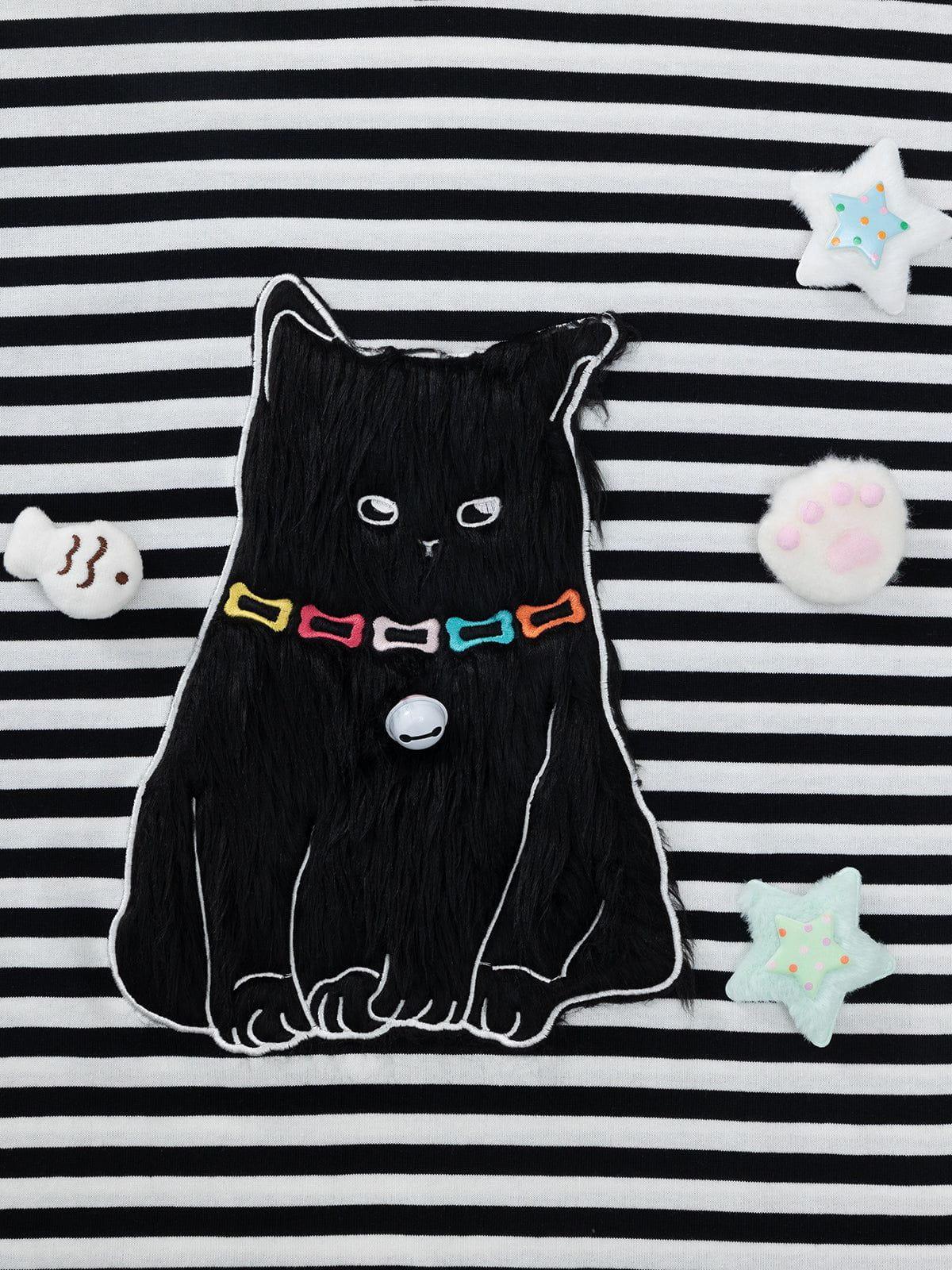 Aelfric Eden Applique Kitten Stripe Tee Product Image