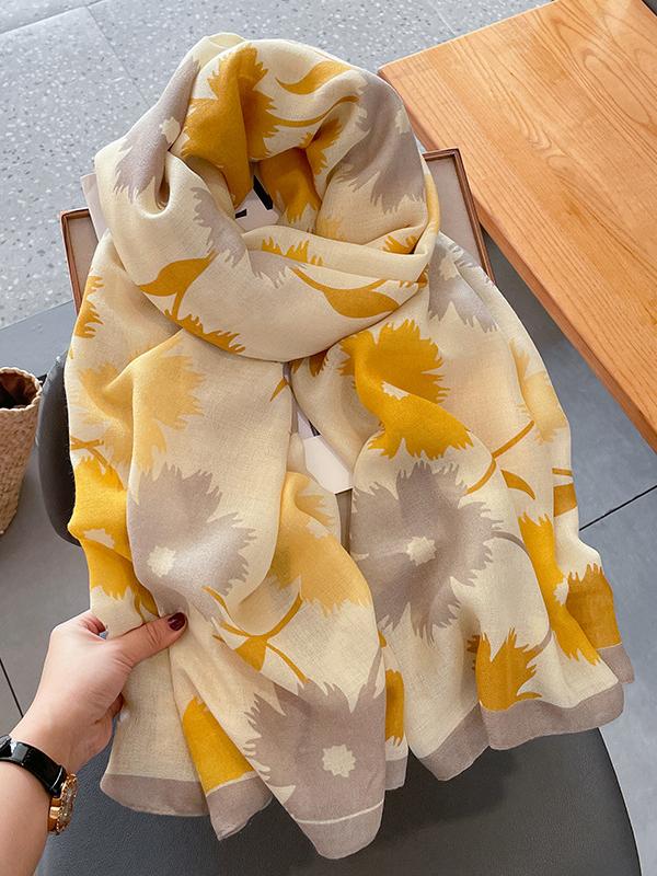 Vintage Floral Printed Shawl&Scarf Product Image