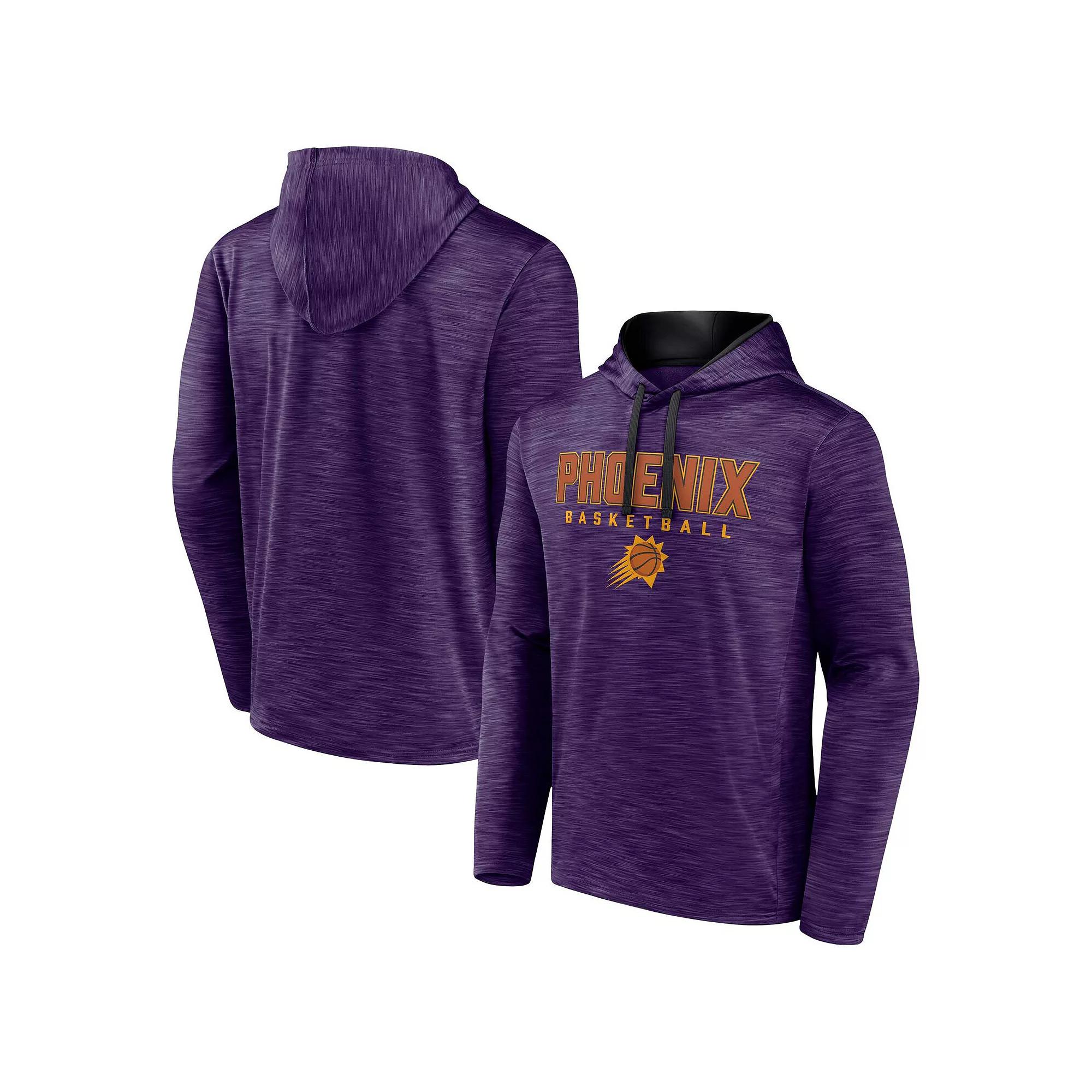 Men's Fanatics Branded Heather Purple Phoenix Suns Fast Break Pullover Hoodie,  Product Image