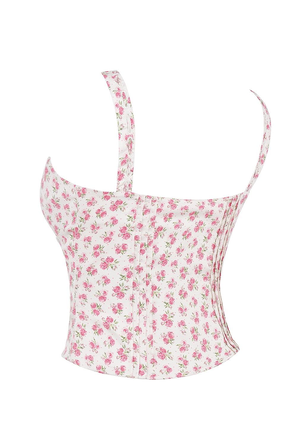 Chicca  white rosebud print top Product Image