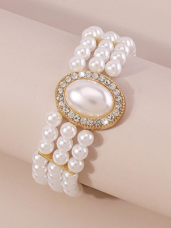 Adjustable Chains Geometric Rhine Stones Bracelet Accessories Product Image