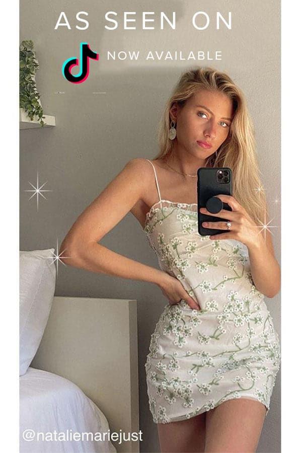 Croatian Coast White Floral Mini Dress Product Image