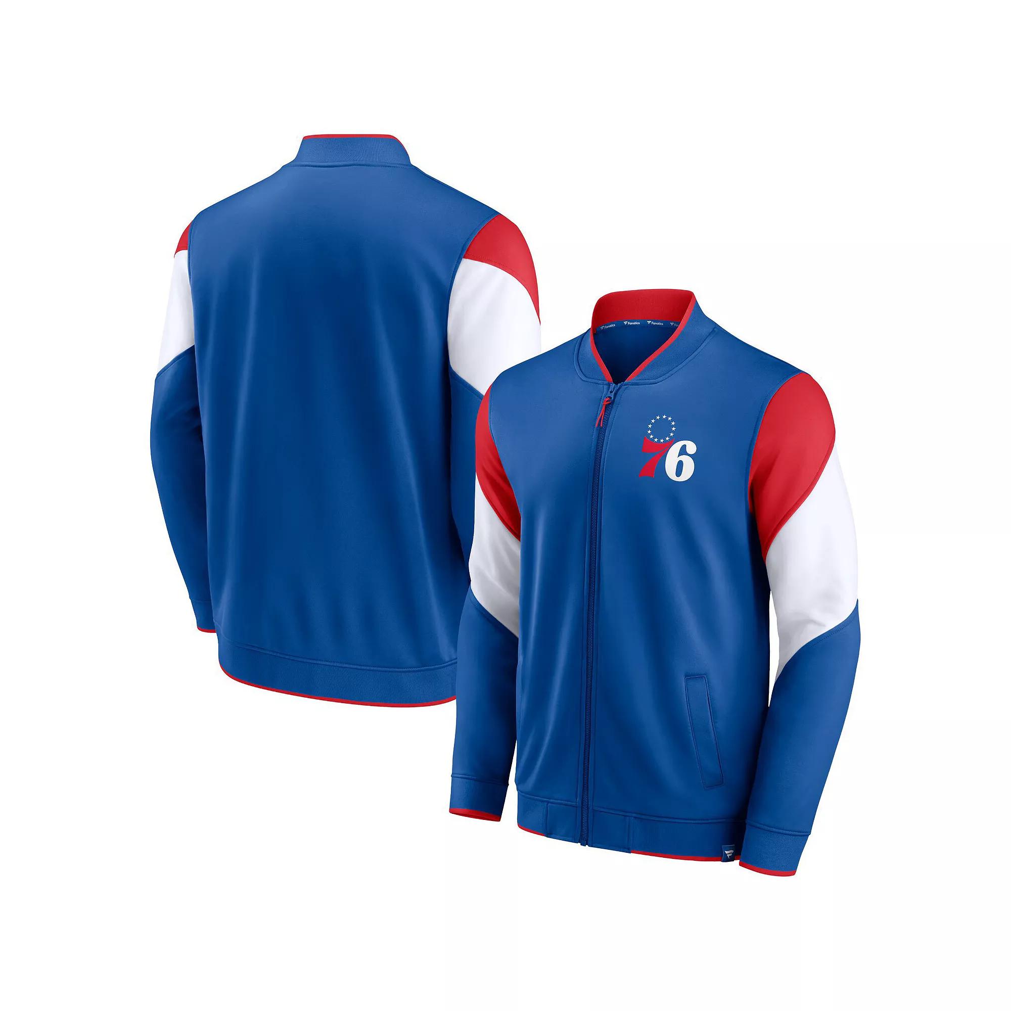 Men's Fanatics Branded Royal Philadelphia 76ers League Best Performance Full-Zip Jacket,  Product Image