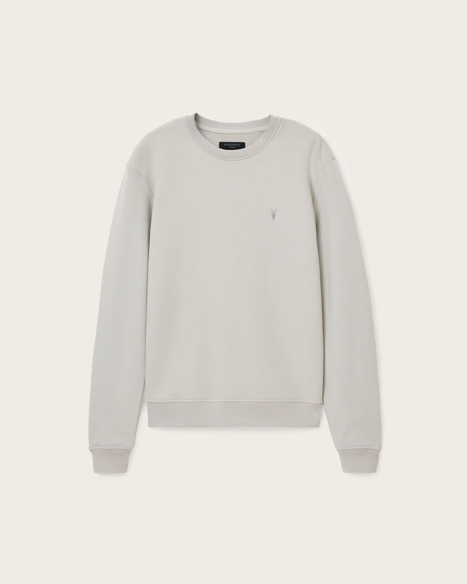 Raven Crew Neck Ramskull Sweatshirt CARBON GREY | ALLSAINTS US Product Image