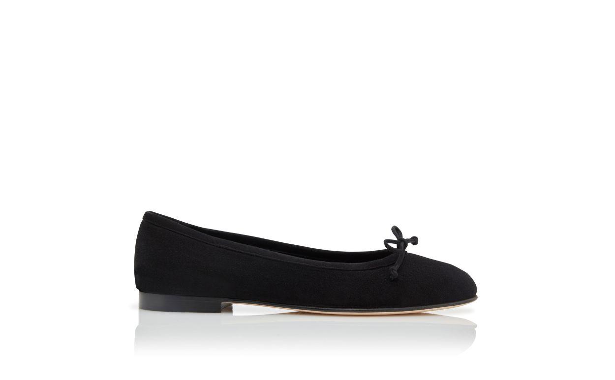 VERALLI Black Suede Ballerina Flats Product Image
