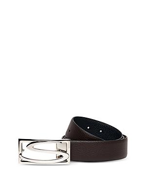 Santoni Mens Leather Logo Buckle Belt Product Image