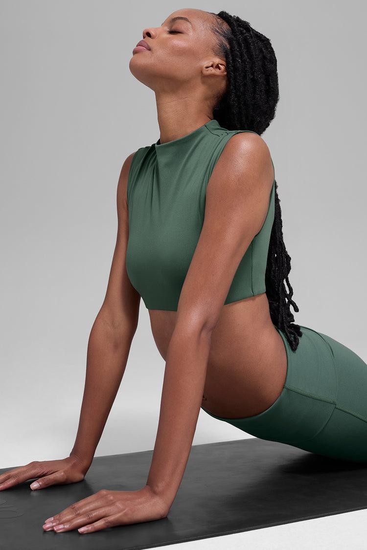 ALO Softsculpt Capped Out Short Sleeve - Clover Green Female Product Image