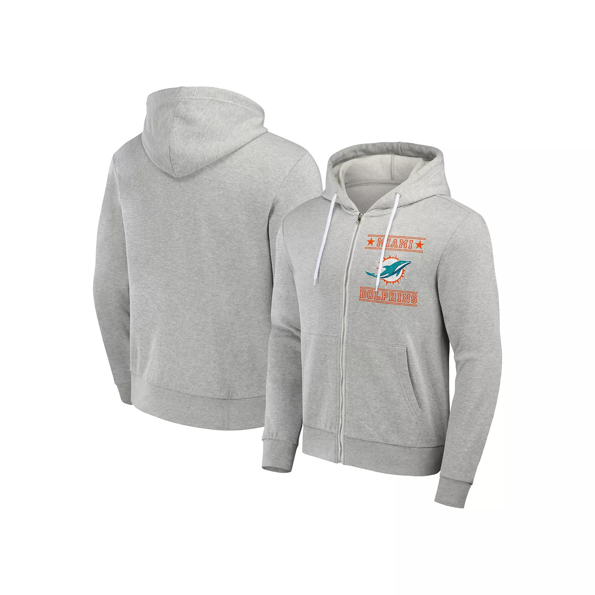 Mens NFL x Darius Rucker Collection by Fanatics Gray Miami Dolphins Domestic Full-Zip Hoodie Product Image