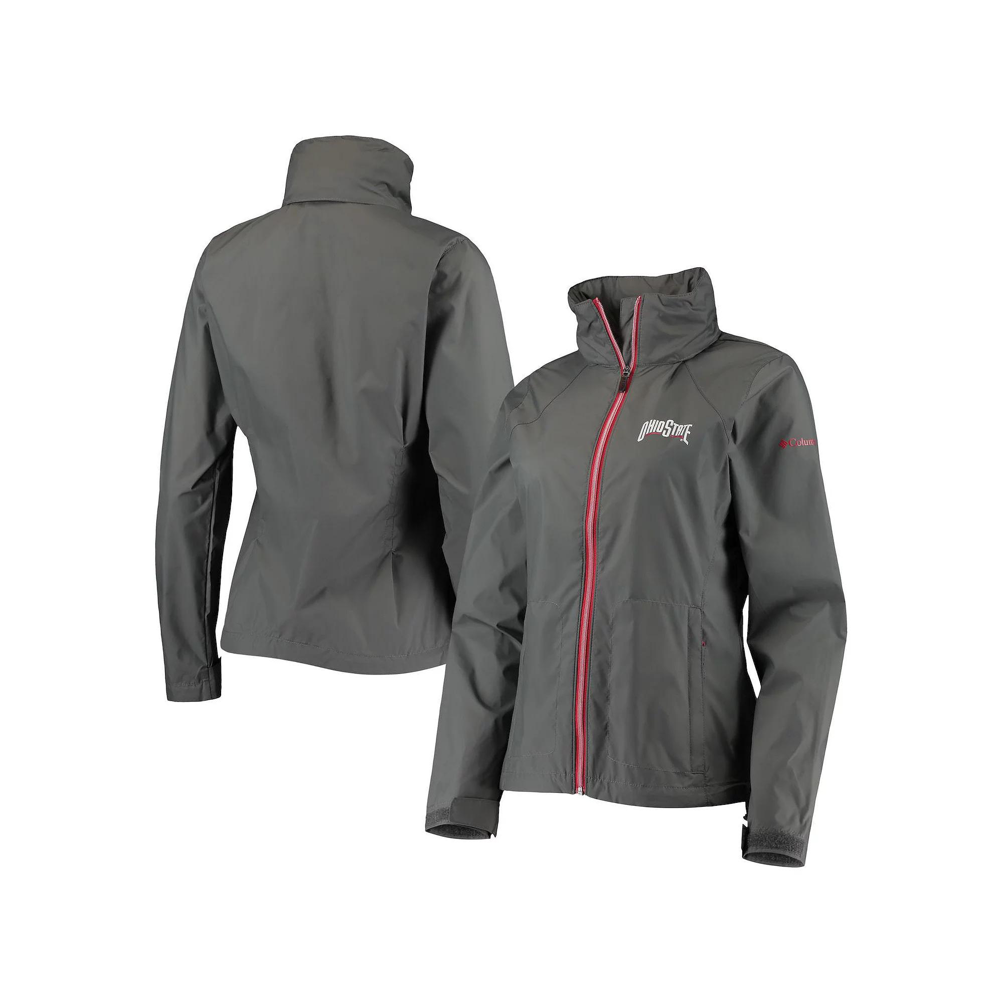 Womens Columbia Gray Ohio State Buckeyes Switchback Full-Zip Hoodie Jacket Product Image