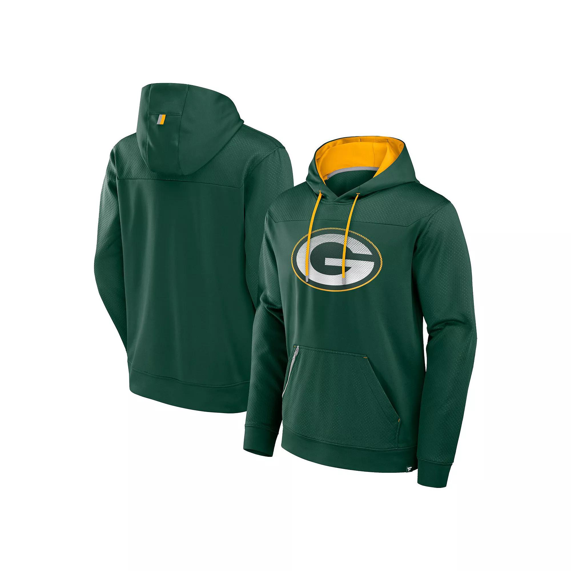 Men's Fanatics Green Green Bay Packers Defender Pullover Hoodie, Size: Medium Product Image