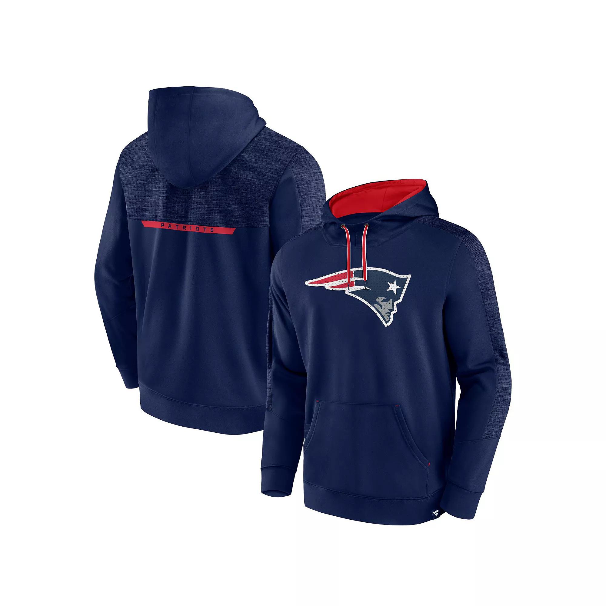 Men's Fanatics Branded Navy New England Patriots Defender Evo Pullover Hoodie, Size: 4XL, Blue Product Image
