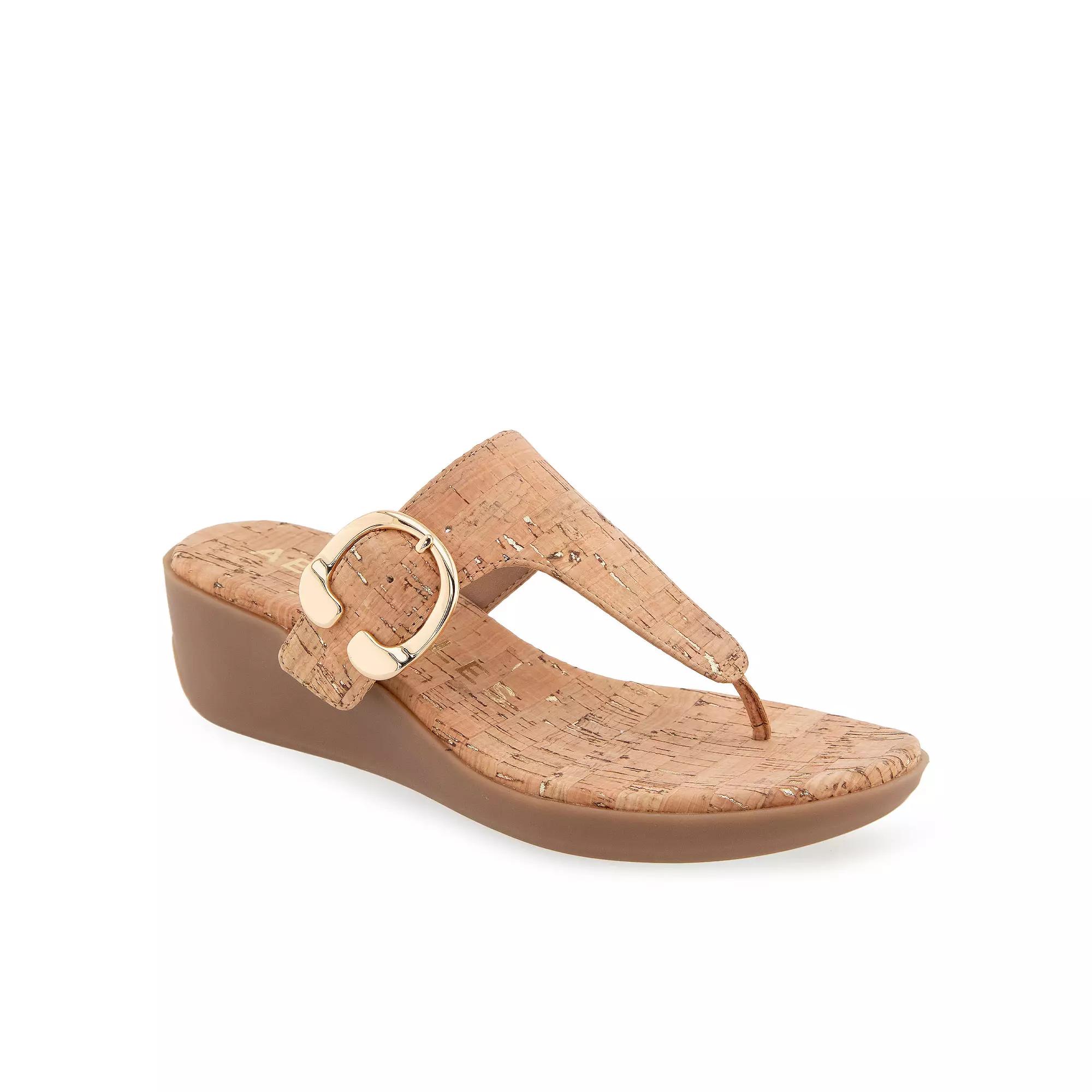 Aerosoles Izola Women's Wedge Sandals, Size: 7.5, Brown Gold Flecks Product Image