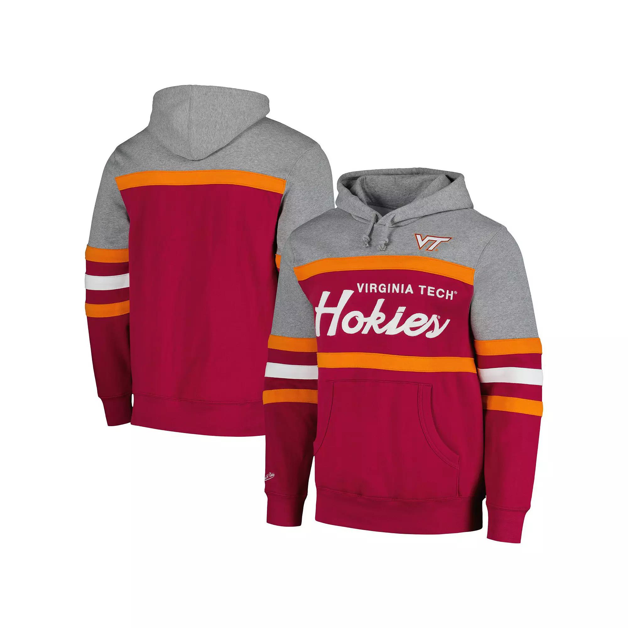 Men's Mitchell & Ness Maroon Virginia Tech Hokies Head Coach Pullover Hoodie, Size: XL, Red Product Image