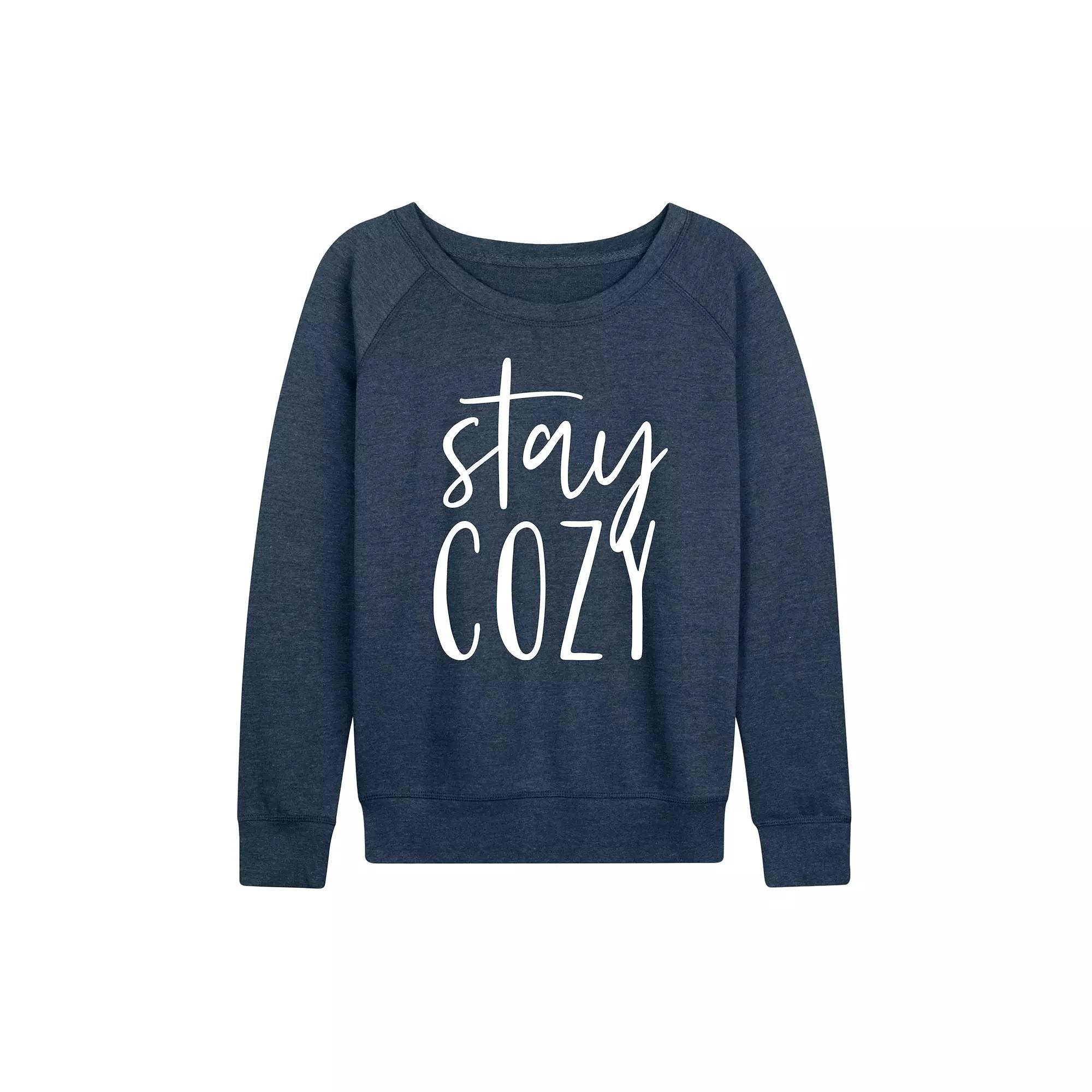 Women's Stay Cozy French Terry Long Sleeve Tee, Girl's,  Product Image