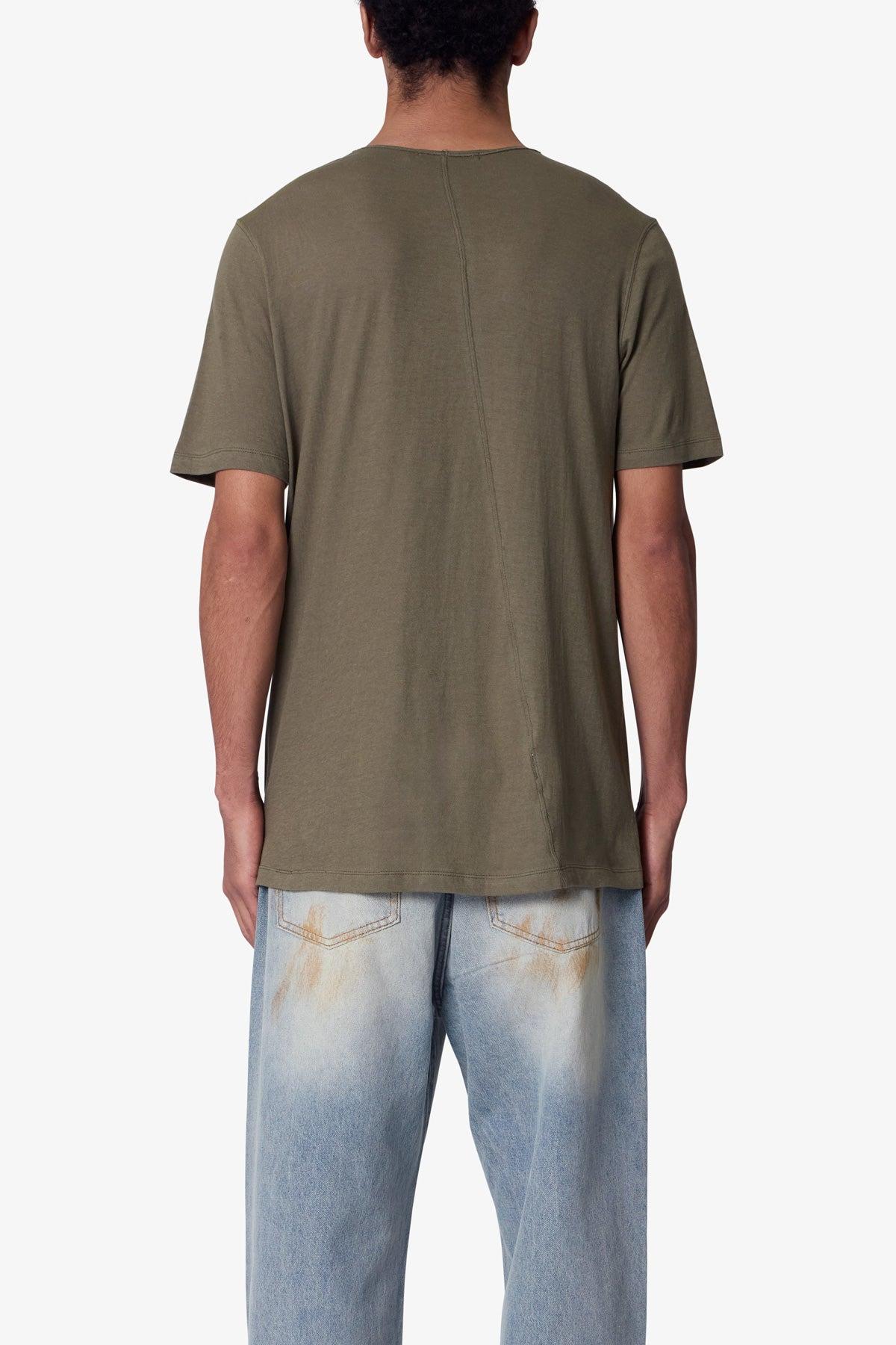 Sheer Crewneck Tee - Olive Product Image