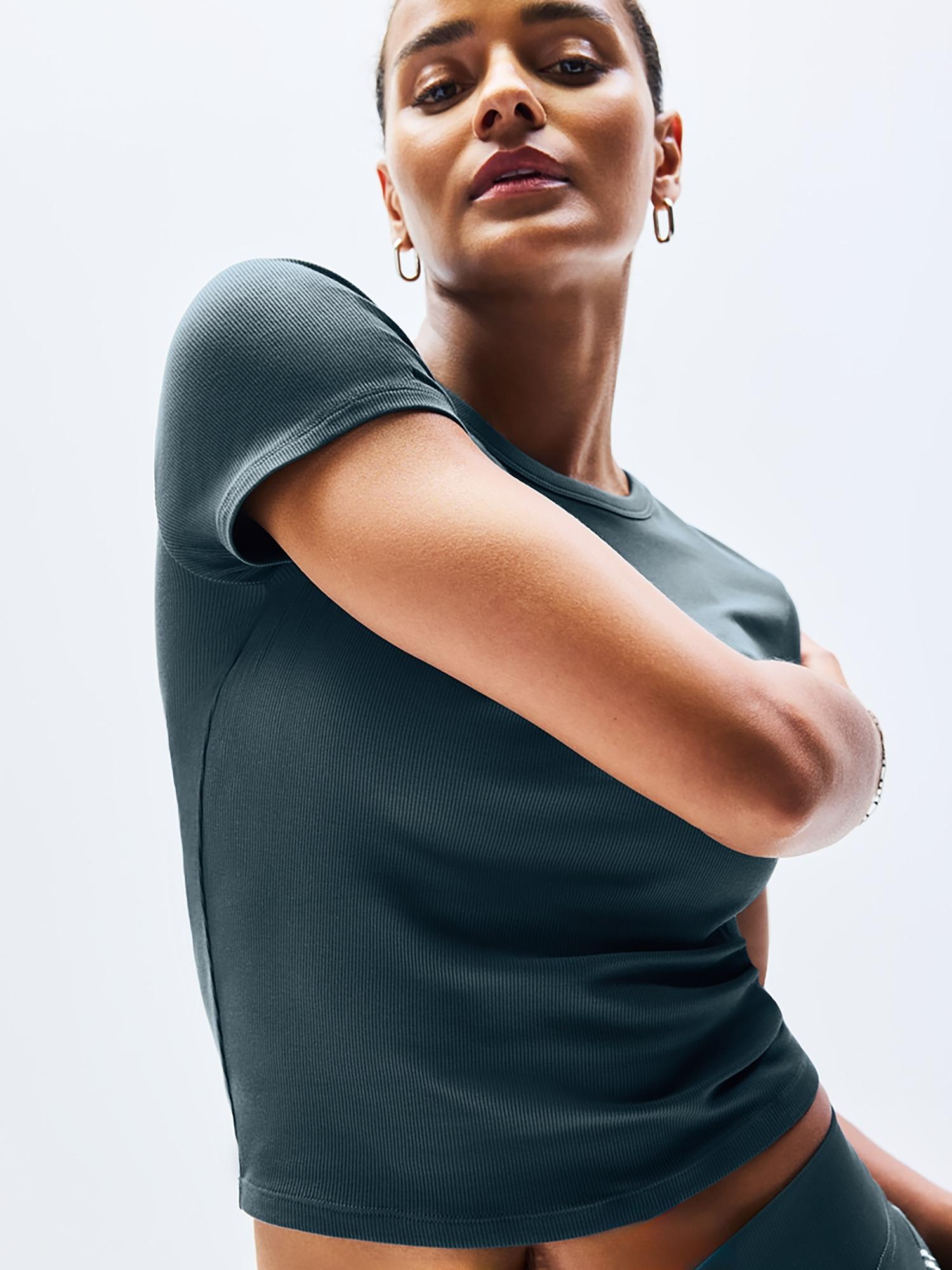 Signature Rib Crop Tee Product Image