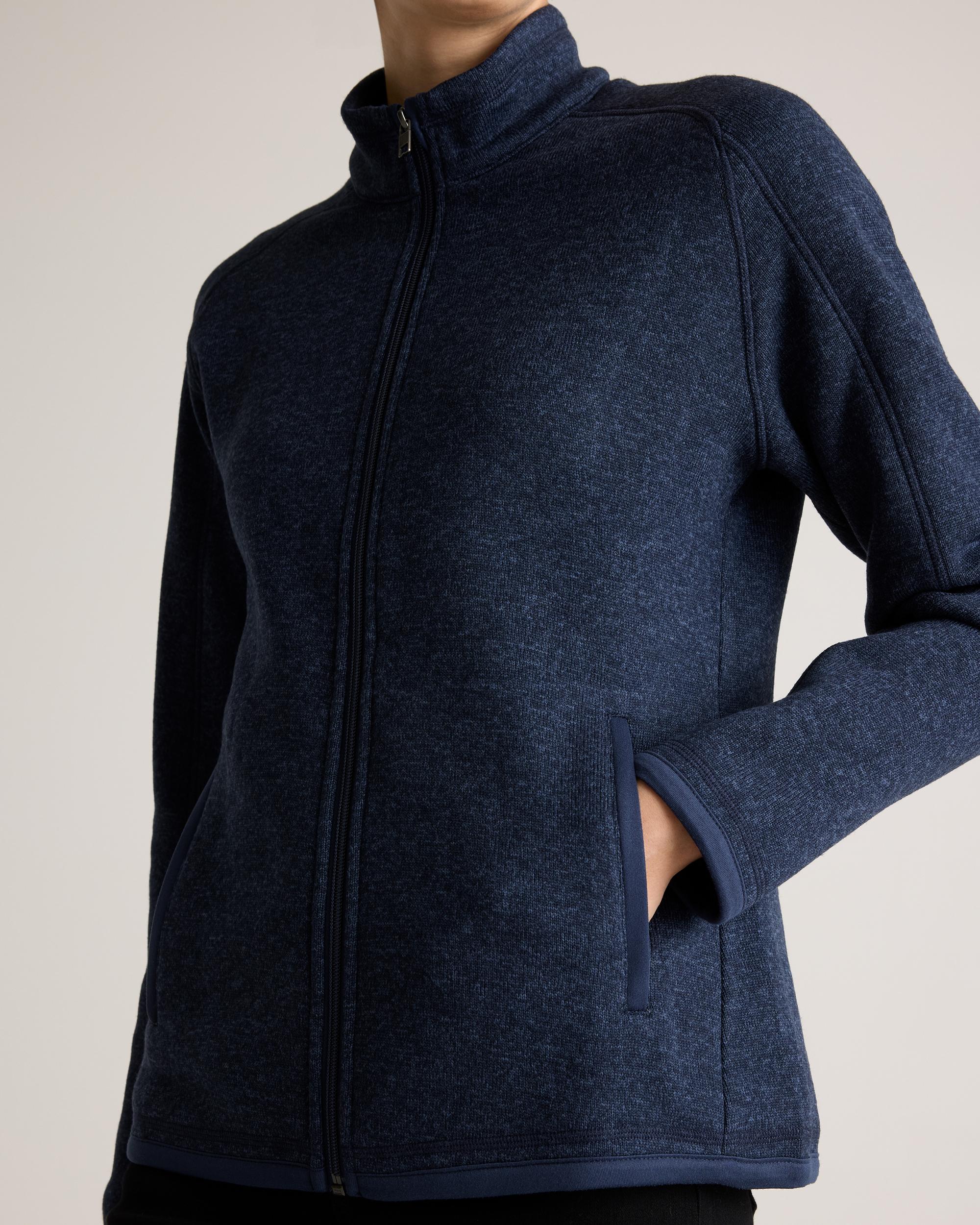 Quince | Women's Sweater-Knit Fleece Full-Zip Jacket Size XL, Recycled Polyester Product Image