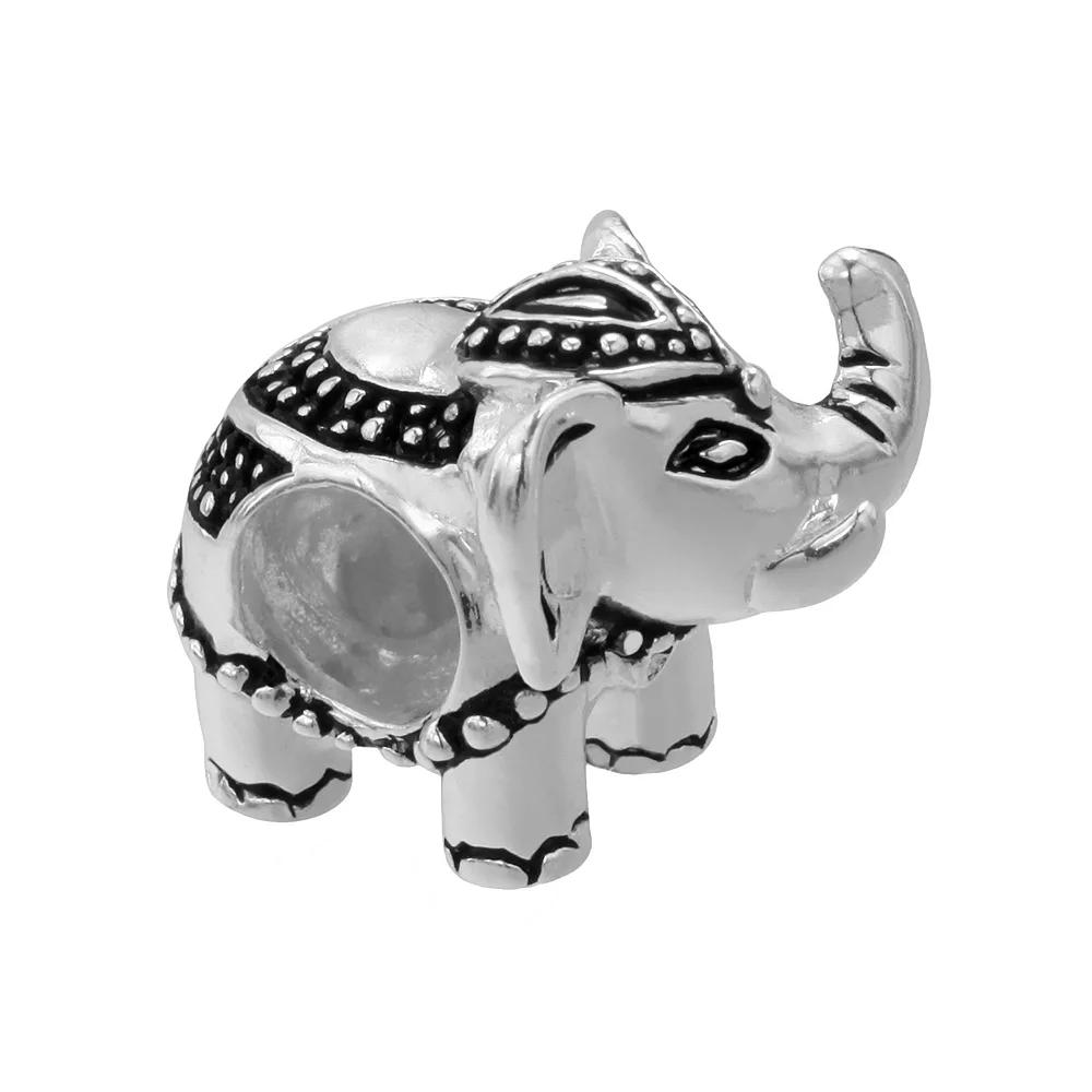 Individuality Beads Sterling Silver Textured Elephant Bead, Women's Product Image