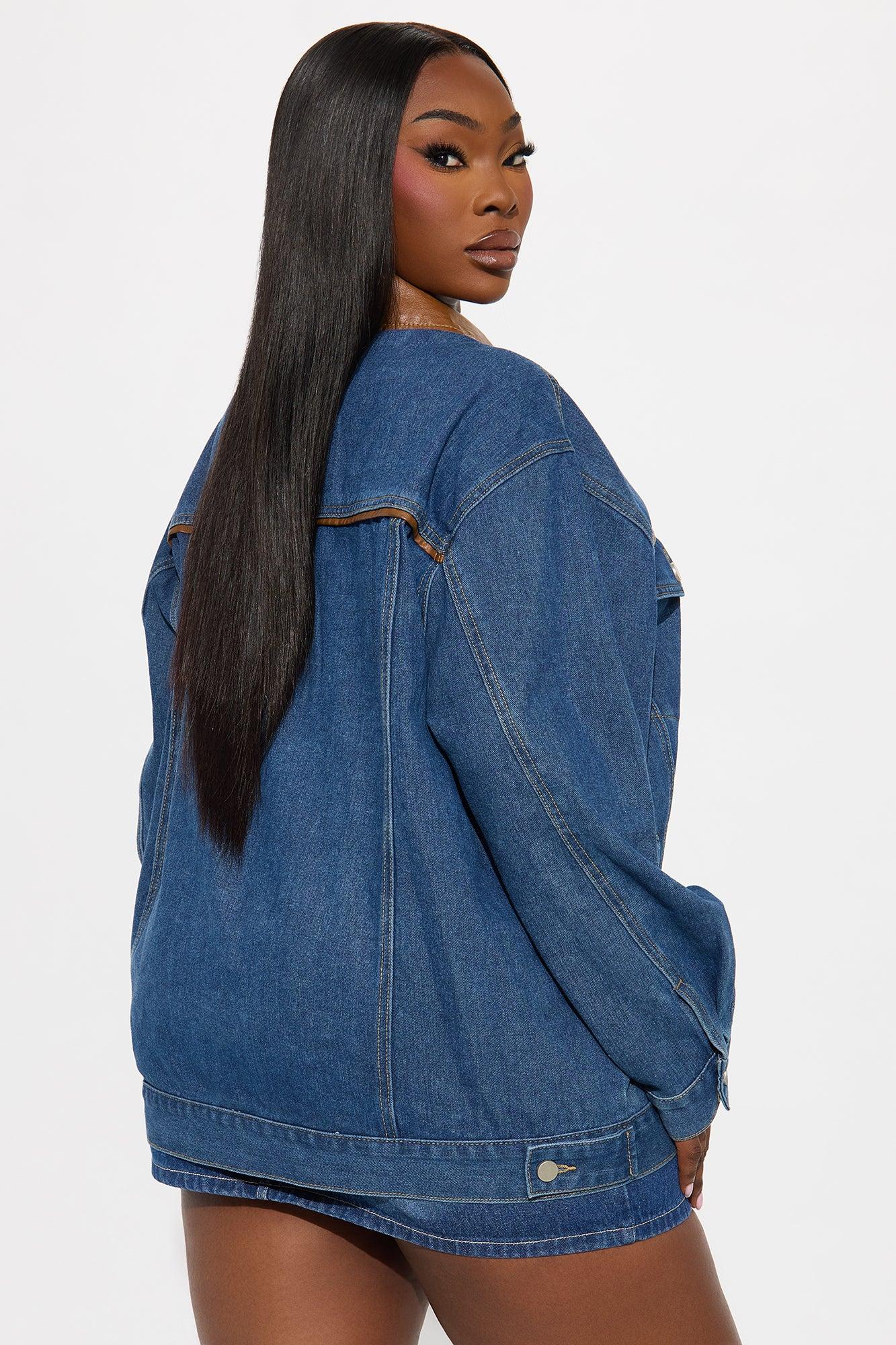 Everyday Oversized Denim Barn Jacket - Dark Wash Female Product Image
