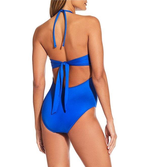 Gibson & Latimer Solid V-Wire Bandeau One Piece Swimsuit Product Image
