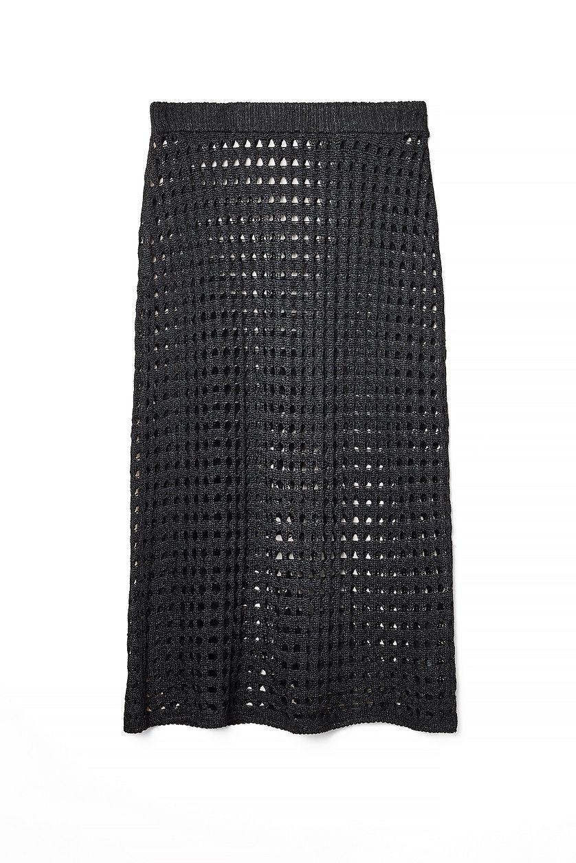 Crochet Knitted Midi Skirt Product Image