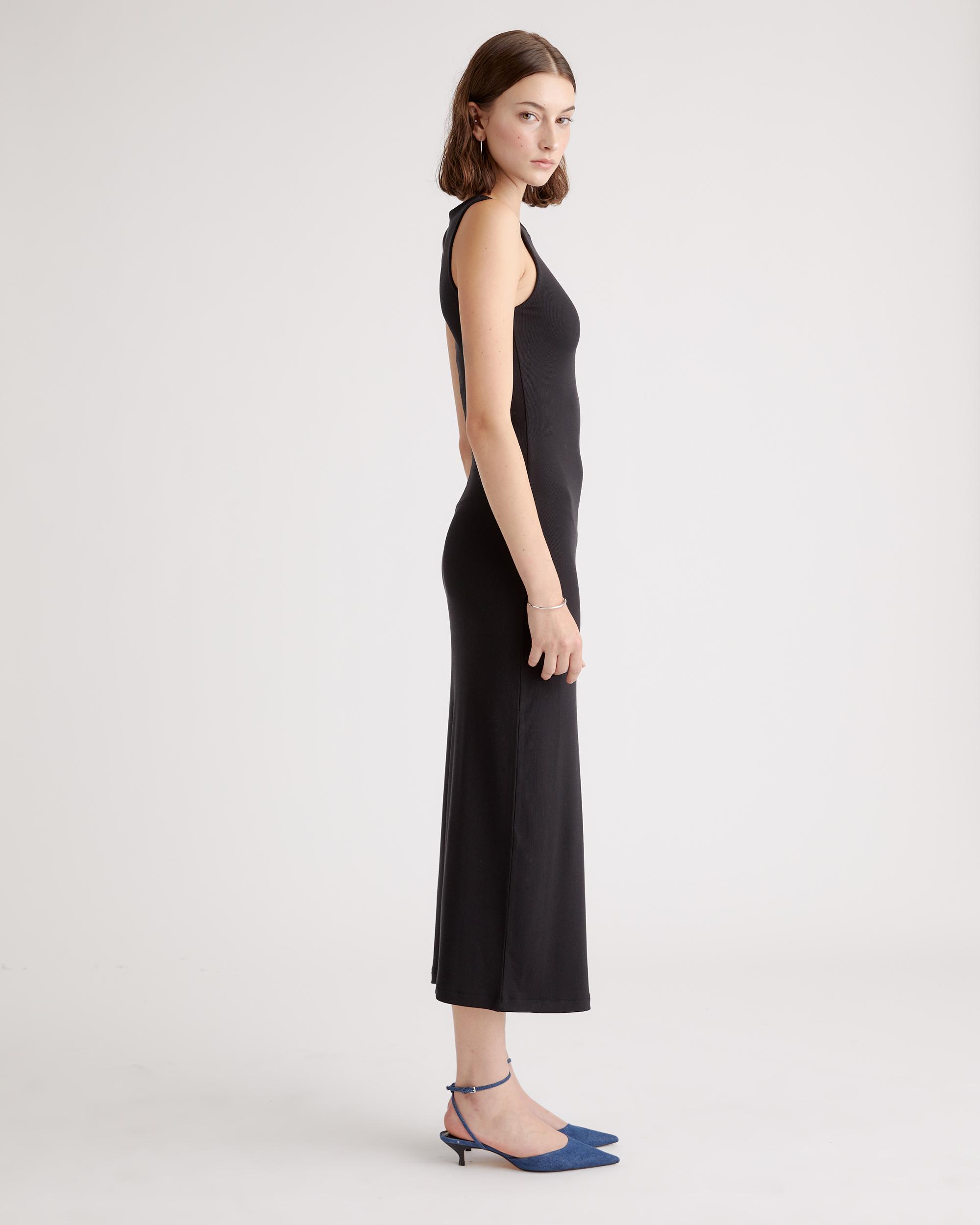 Quince | Women's Tencel Rib Knit Tank Top Midi Dress Product Image