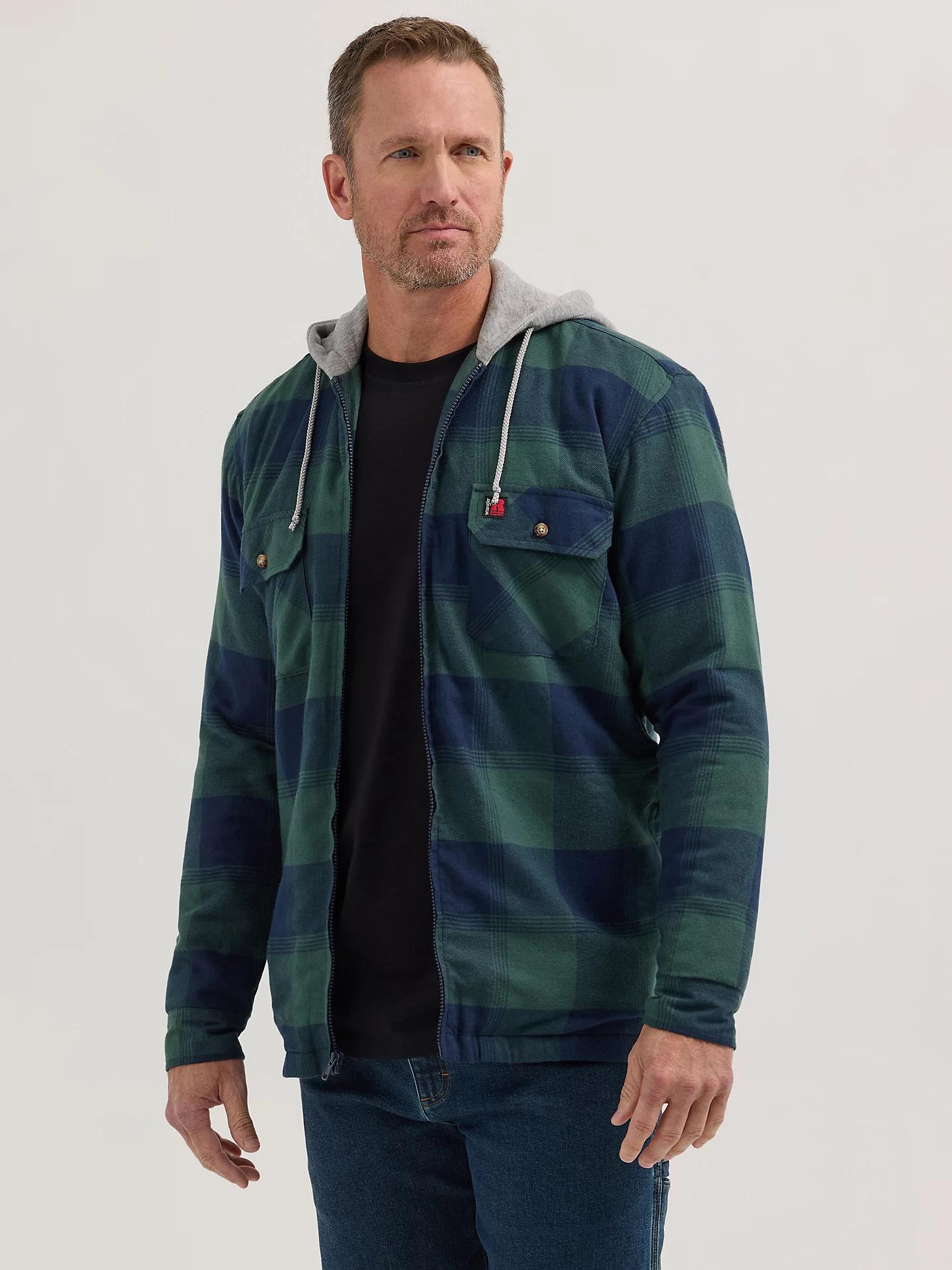 Wrangler® RIGGS Workwear® Hooded Flannel Work Jacket | Men's JACKETS & OUTERWEAR | Wrangler® Product Image