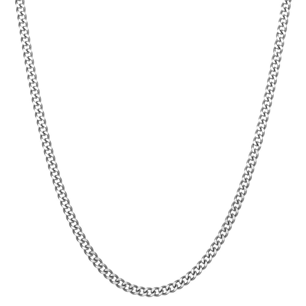 Men's LYNX Stainless Steel Curb Chain Necklace, Size: 24" Product Image