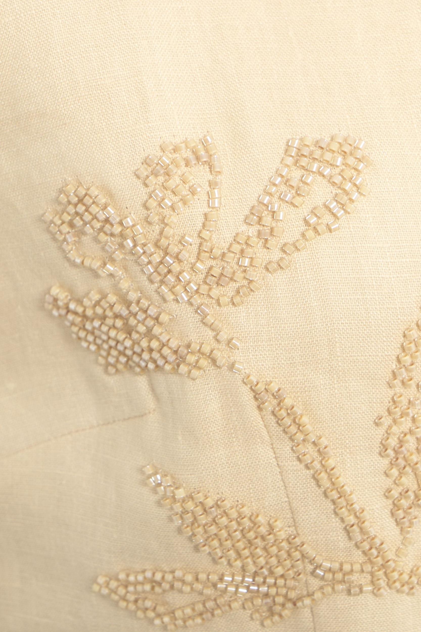 Linen vest with bead embroidery Product Image