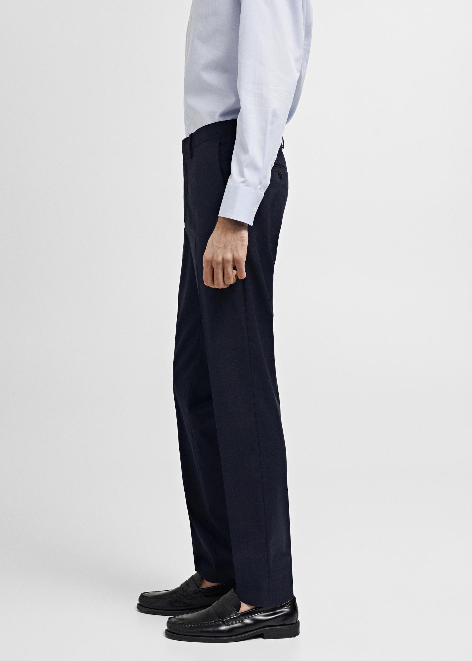 Stretch-fabric slim-fit suit pants - Men | MANGO USA Product Image
