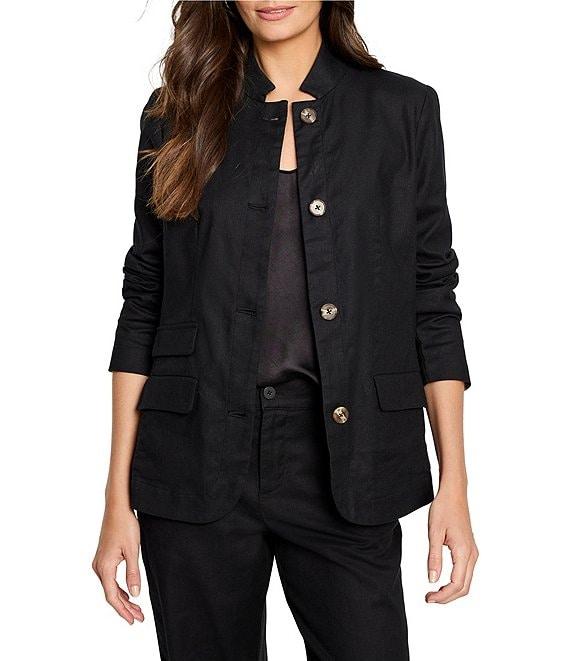 NIC + ZOE Ava Linen Notch Collar Long Sleeve Blazer Product Image