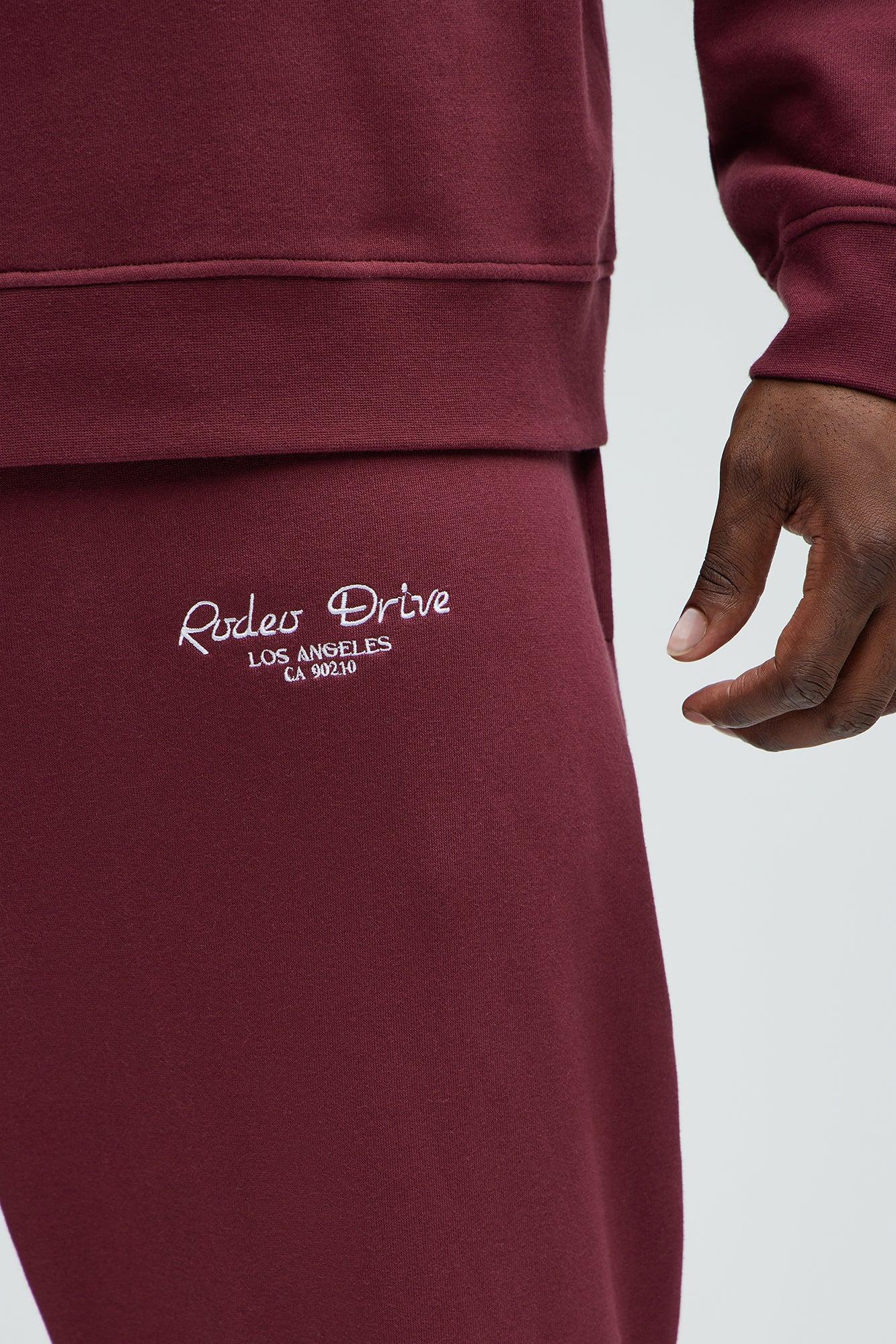 Rodeo Drive LA Sweatpants - Burgundy Product Image