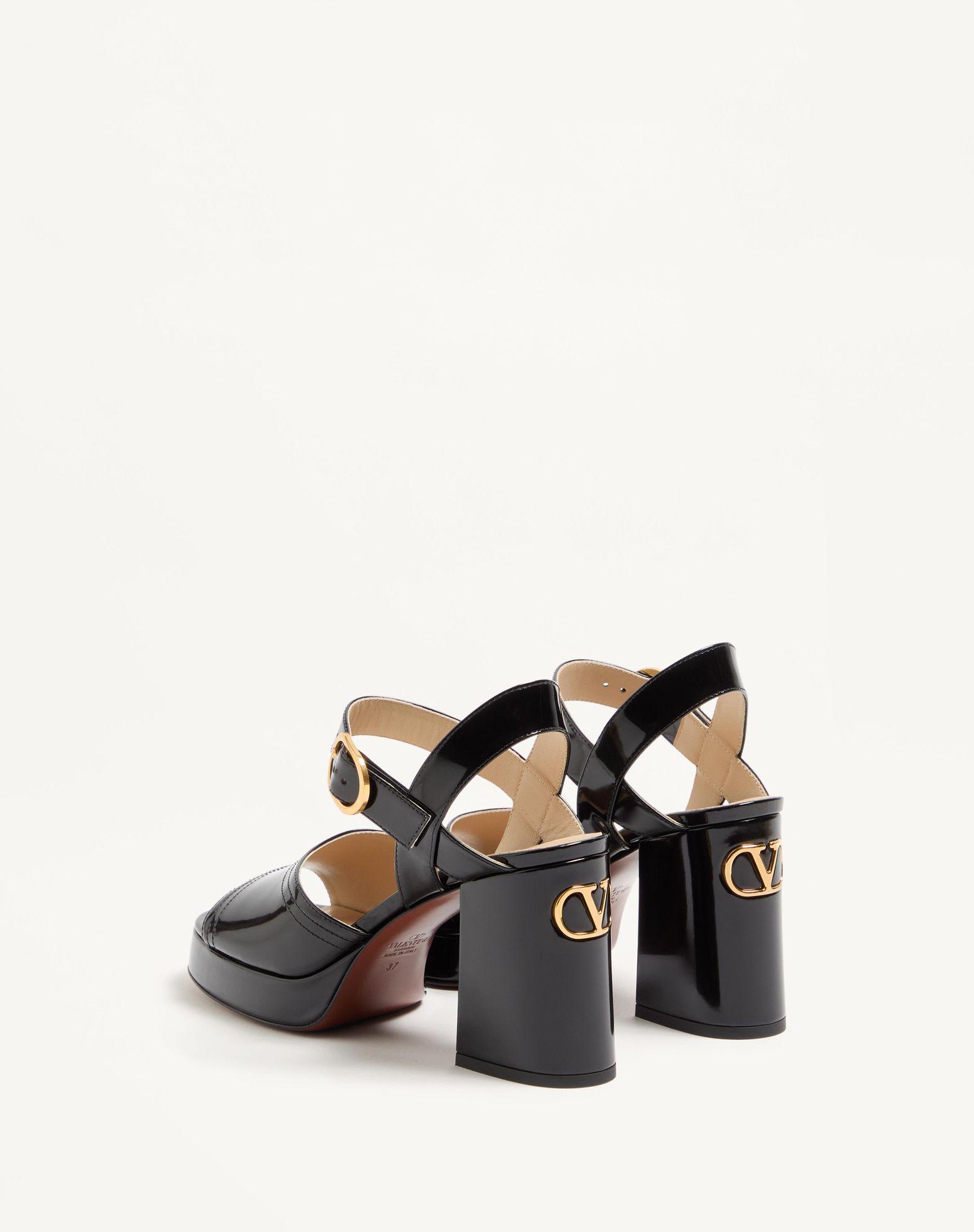 Fawcette Platform Sandal In Polished Calfskin 100Mm Product Image