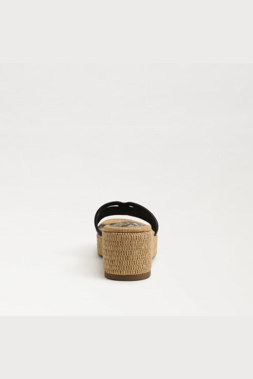 Pauleena Espadrille Sandal - Black Leather Product Image