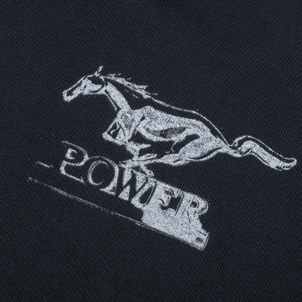 Mustang Cross Zip Up Hoodie - Washed Black Male Product Image