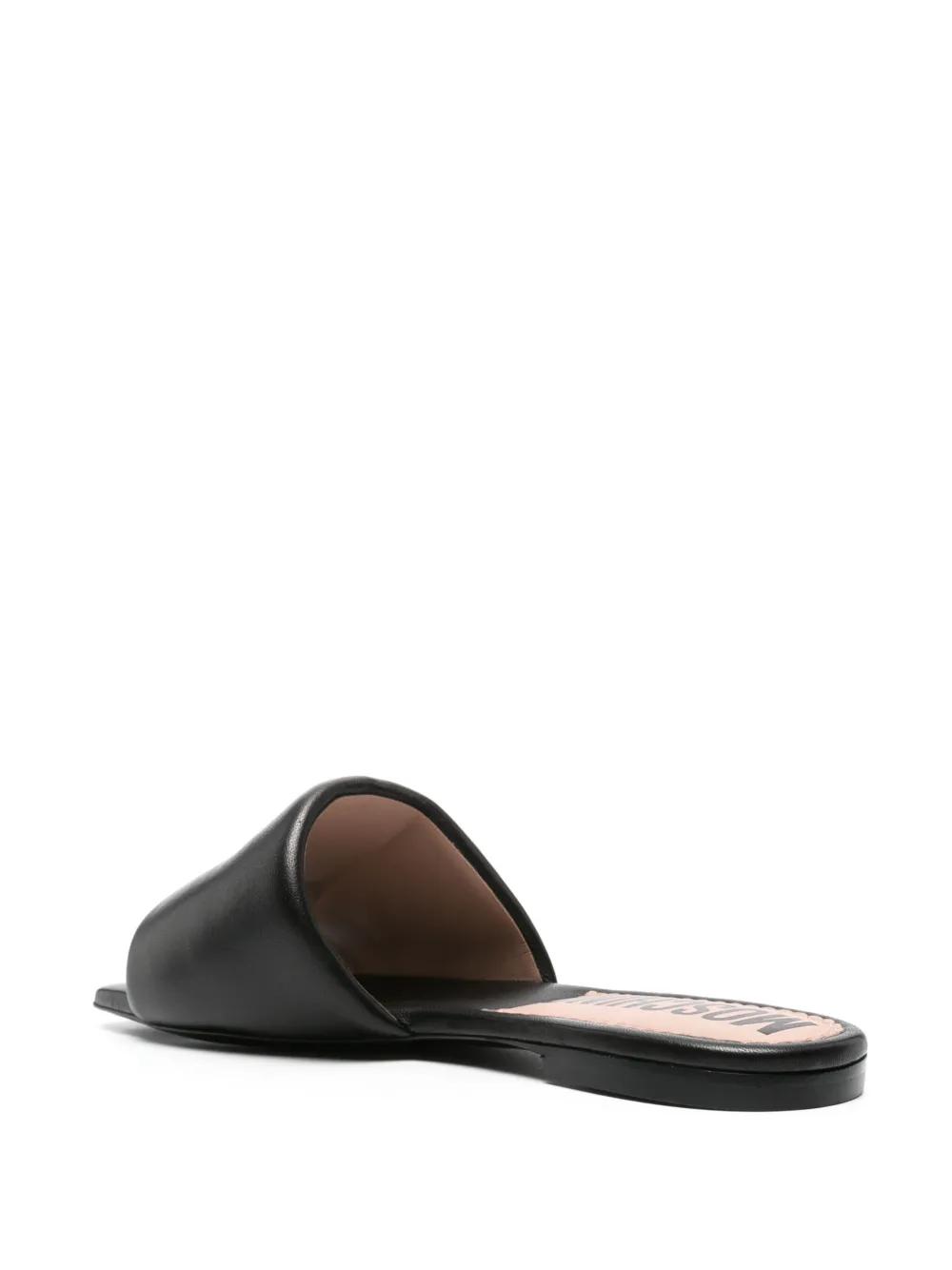 logo-plaque leather sandals Product Image