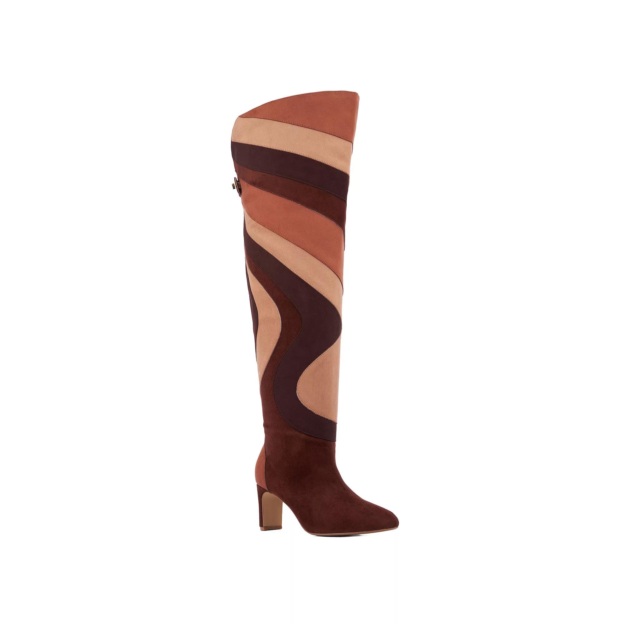 Women's Fashion to Figure Harmonia Thigh-High Wide Width Boots, Size: 12 Wide, Brown Team Product Image