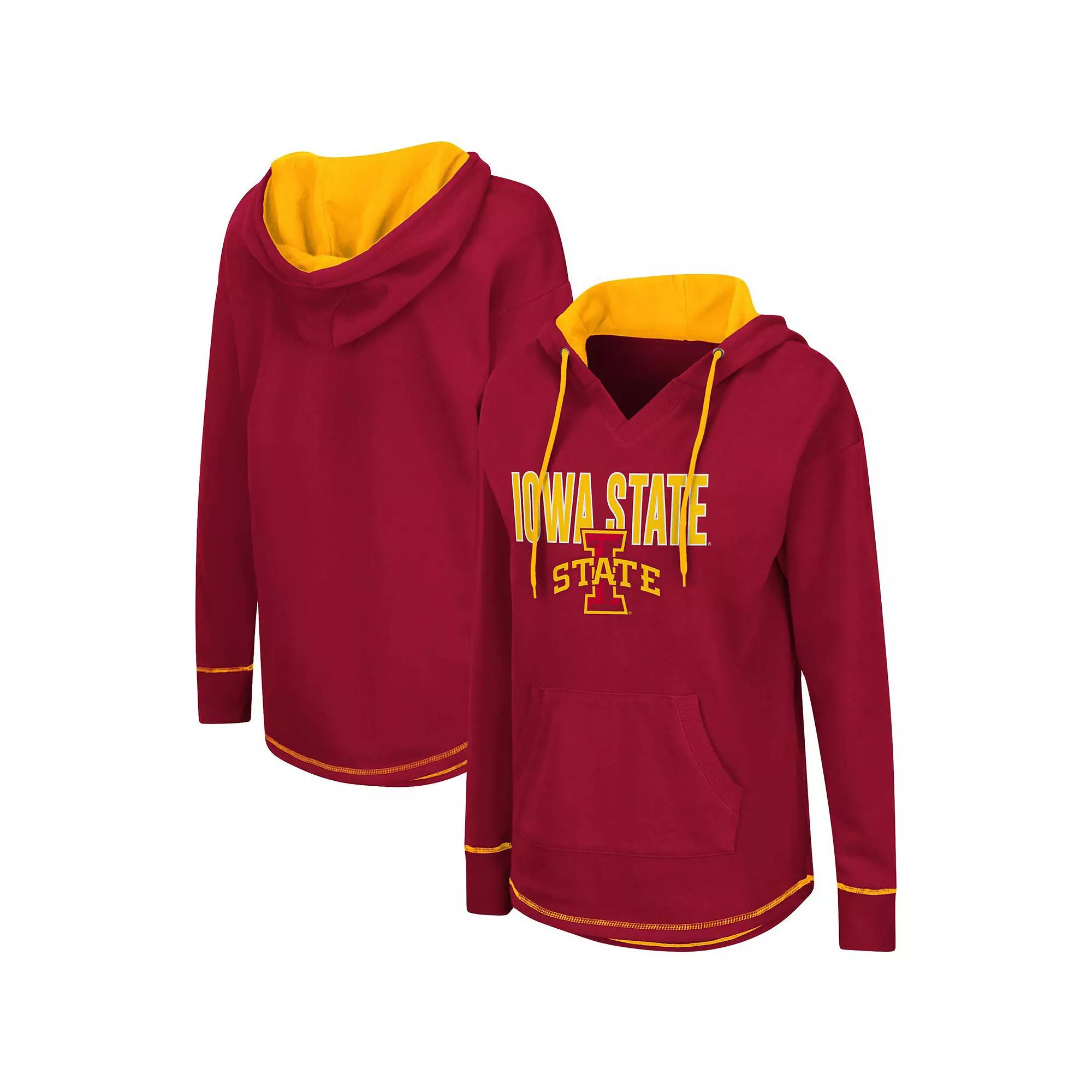 Women's Colosseum Cardinal Iowa State Cyclones Tunic Pullover Hoodie, Size: Small, Red Product Image