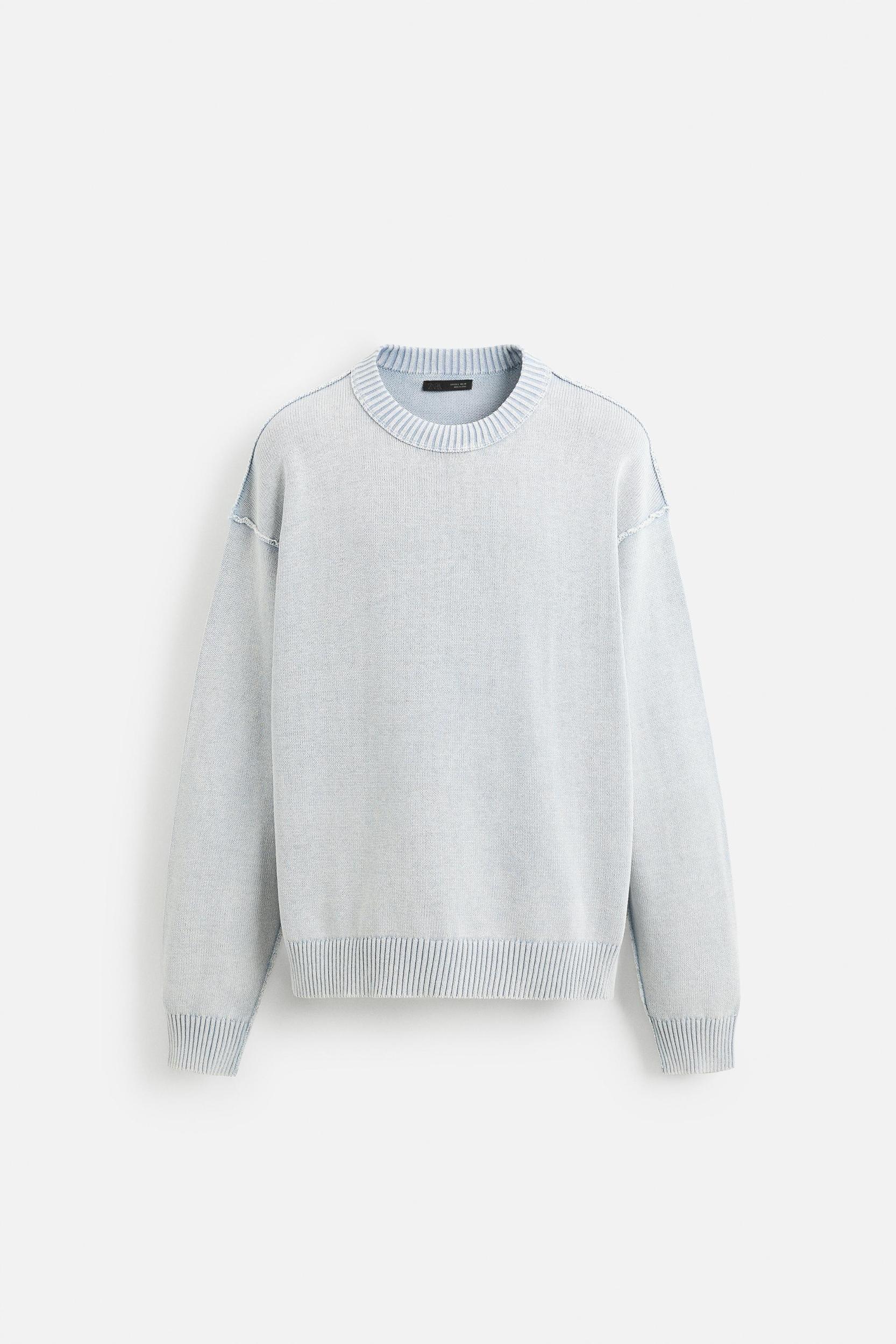 WASHED REVERSE EFFECT SWEATER Product Image