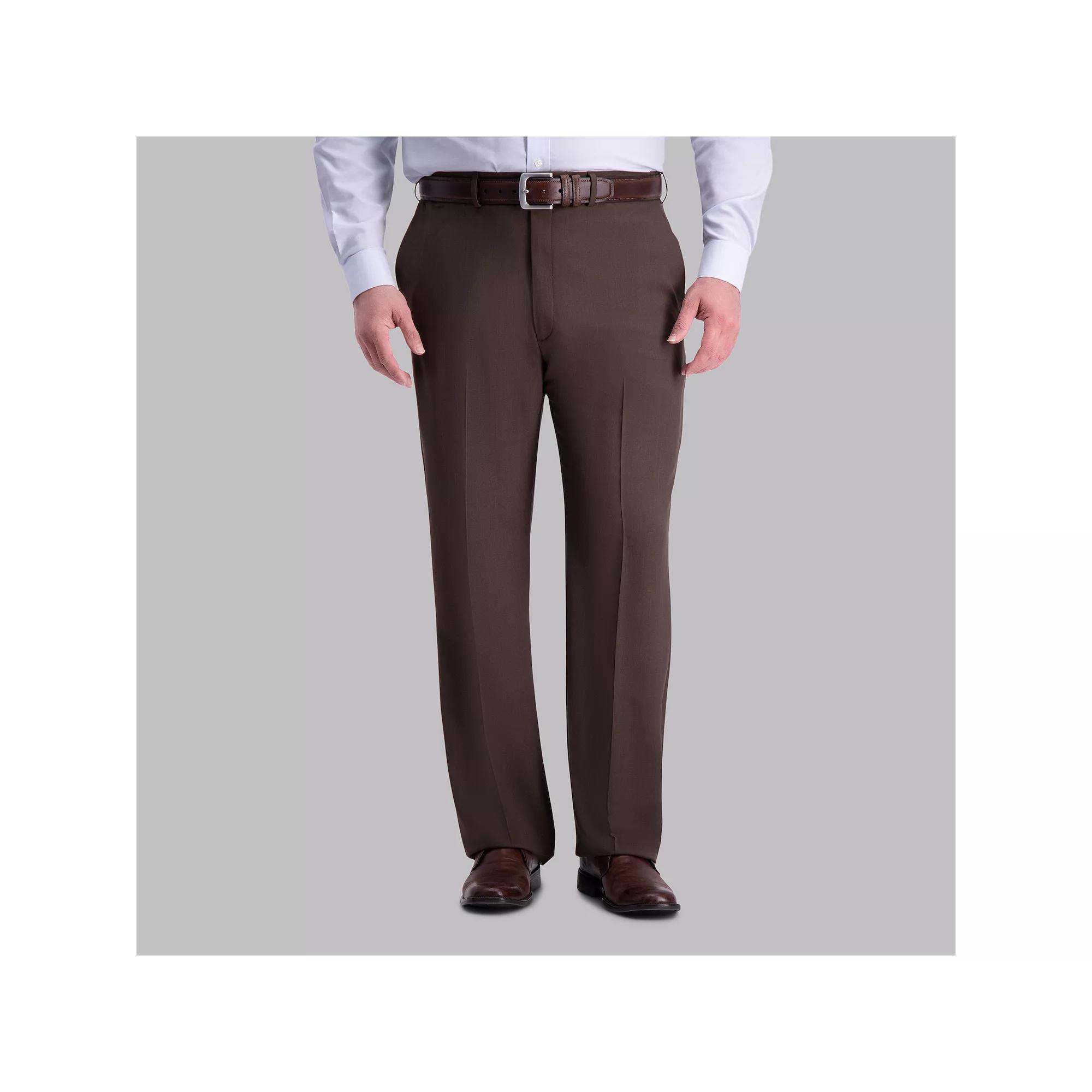 Big & Tall Haggar® Premium Comfort Expandable-Waist Classic-Fit Stretch Flat-Front Dress Pants, Men's,  Product Image