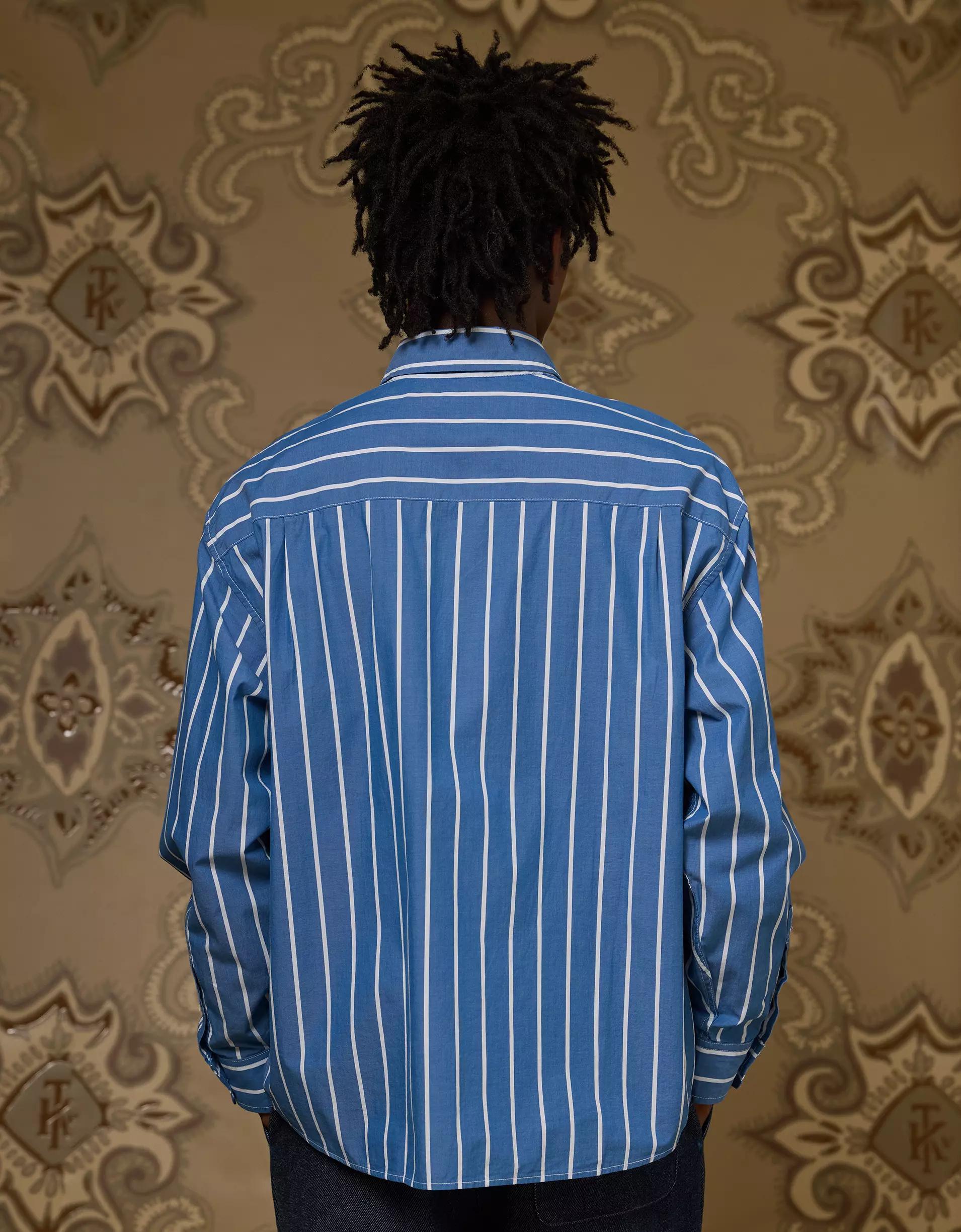 AE x Tru Kolors Poplin Striped Shirt Product Image