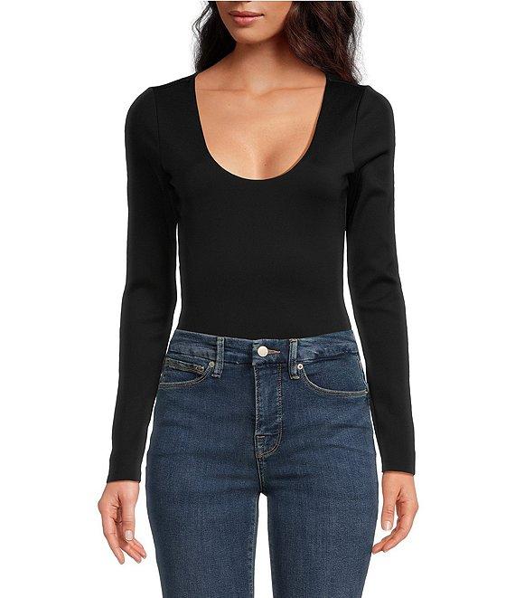 Good American Sculpting Scoop Neck Long Sleeve Bodysuit Product Image