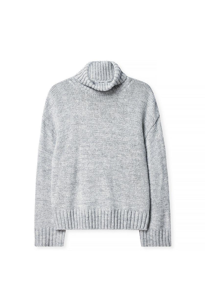 Turtle Neck Knitted Sweater Product Image