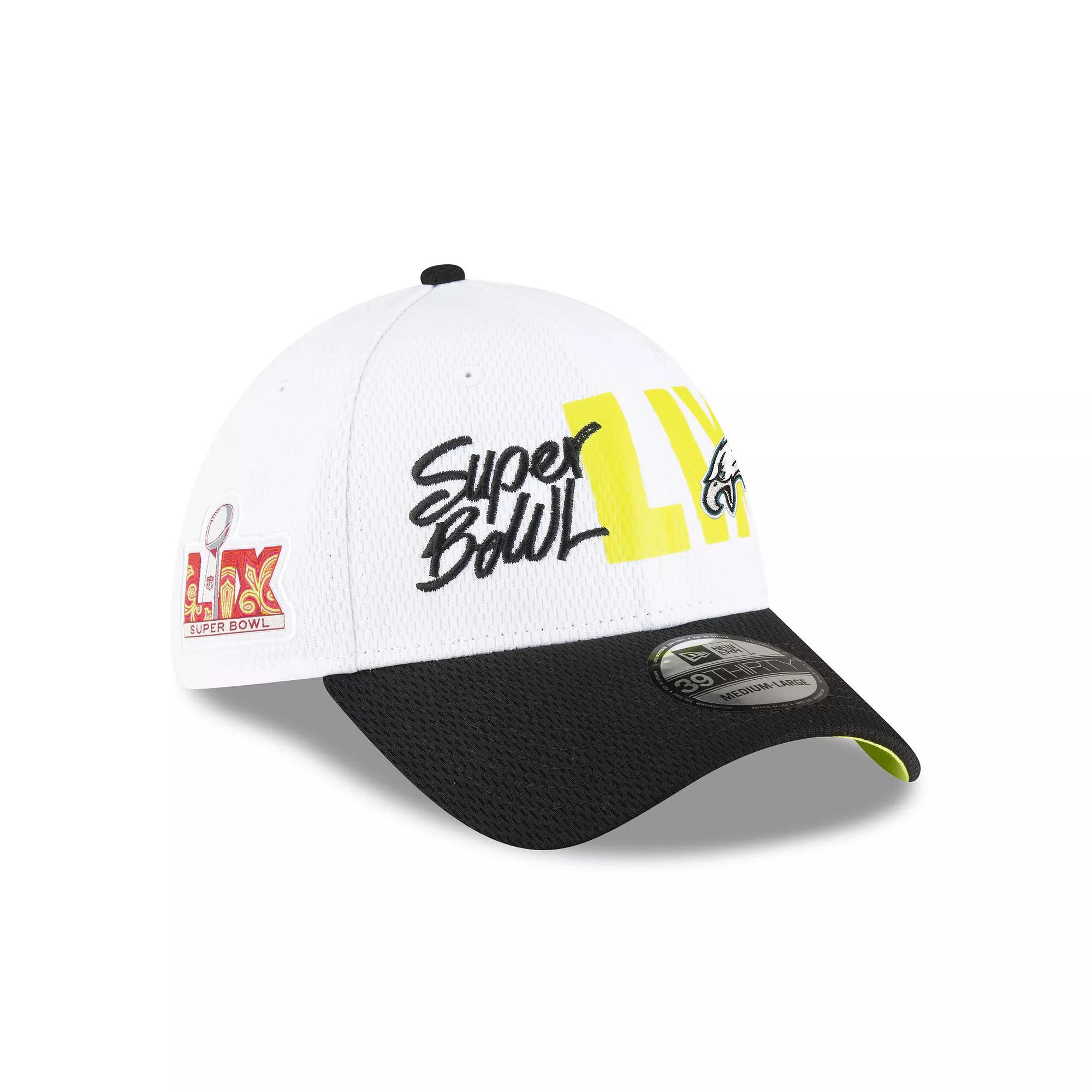 Men's New Era White/Black Kansas City Chiefs Super Bowl LIX 39THIRTY Flex Hat, Size: Medium/Large Product Image